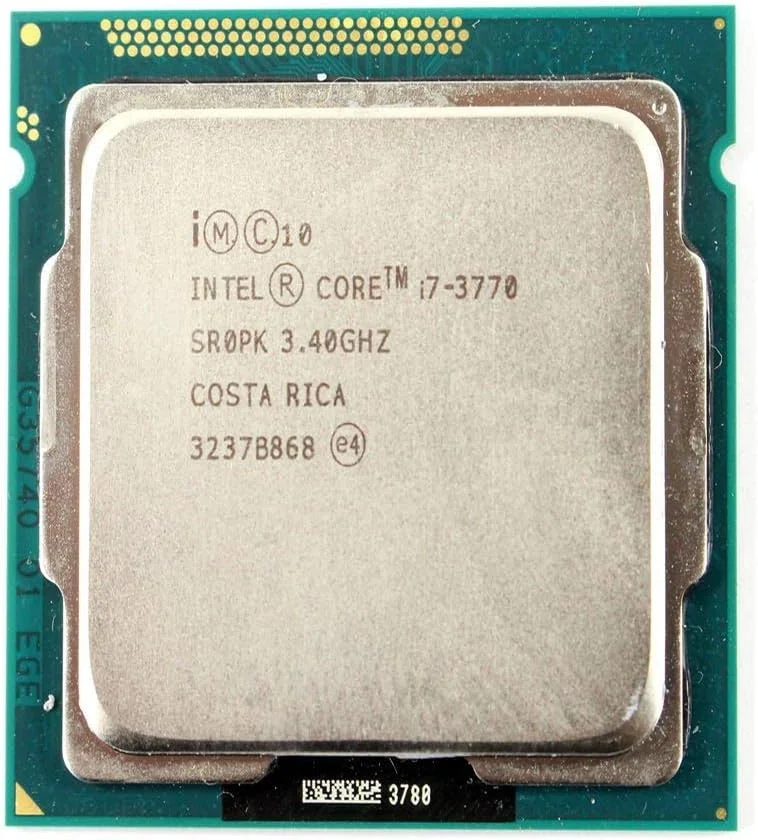 پردازنده چهارهسته‌ای اینتل Core i7 مدل I7-3770 با فرکانس 3.4 گیگاهرتز، حافظه کش هوشمند 8 مگابایت و توان حرارتی 77 وات، مدل SR0PK (بازسازی‌شده)