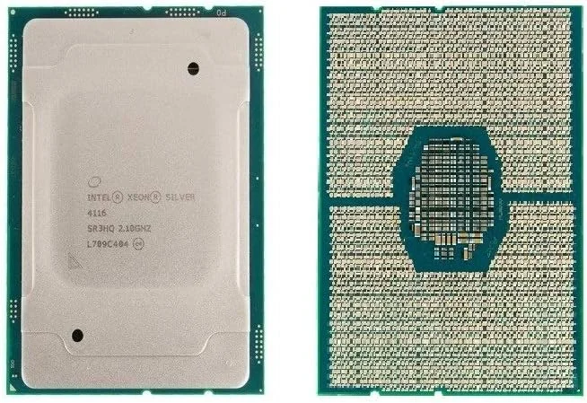 پردازنده دوازده هسته ای Intel Xeon Silver 4116 Skylake با سرعت 2.1 گیگاهرتز، 16.5 مگابایت حافظه کش L3، سوکت LGA 3647، نسخه OEM