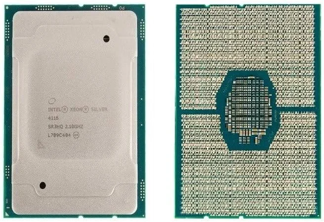 پردازنده دوازده هسته ای Intel Xeon Silver 4116 Skylake با سرعت 2.1 گیگاهرتز، 16.5 مگابایت حافظه کش L3، سوکت LGA 3647، نسخه OEM