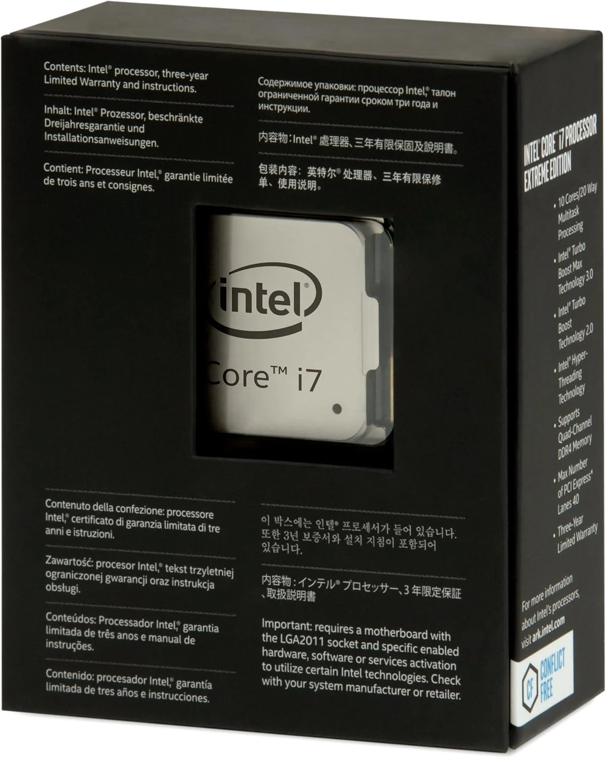 پردازنده اینتل Core i7-6950X نسخه اکستریم (25 مگابایت کش، تا 3.50 گیگاهرتز) 3.0 10 BX80671I76950X