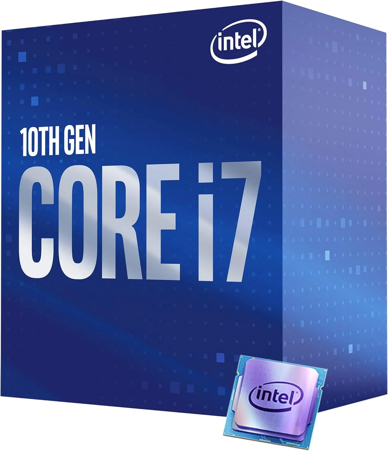 پردازنده دسکتاپ اینتل Core i7-10700 با 8 هسته تا 4.8 گیگاهرتز LGA 1200 (چیپست سری 400 اینتل) 65 وات، BX8070110700