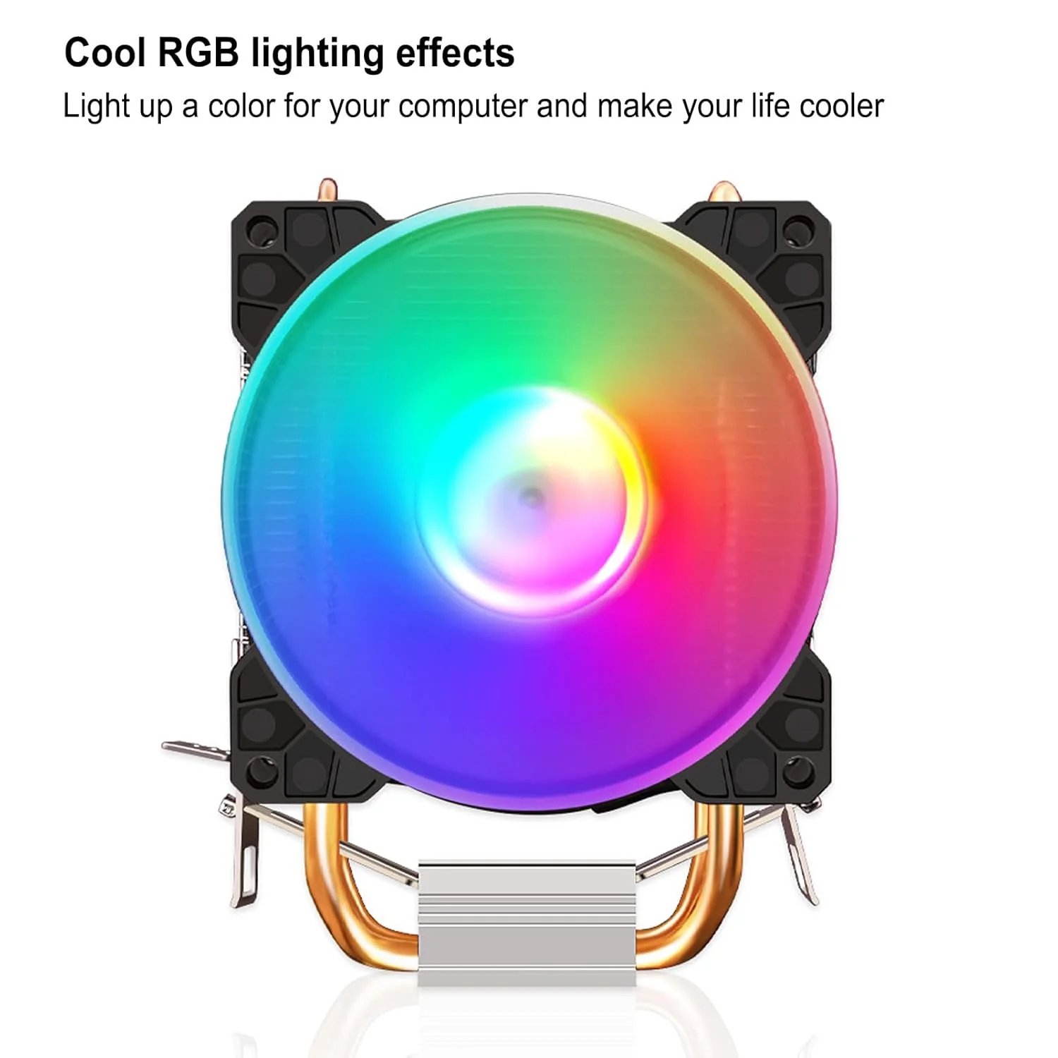 خنک کننده بادی پردازنده RGB، دارای 2 لوله حرارتی مسی با فن 90 میلی متری FDB، خنک کننده بادی 48CFM 1800RPM برای LGA115X/1366/775/1200/2011 AM4 AM3 Plus FM2 Plus FM1 خنک کننده بادی پردازنده RGB، دارای 2 لوله حرارتی مسی با فن 90 میلی متری FDB، خنک کننده بادی 48CFM 1800RPM برای LGA115X/1366/775/1200/2011 AM4 AM3 Plus FM2 Plus FM1