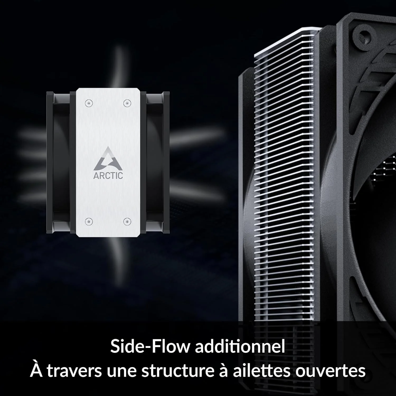 خنک کننده پردازنده تک برجی ARCTIC Freezer 36 CO با پیکربندی Push-Pull، دو فن 120 میلی‌متری P با فشار بهینه، بلبرینگ دینامیک سیال، 200–1800 دور در دقیقه، 4 لوله حرارتی، به همراه خمیر حرارتی MX-6