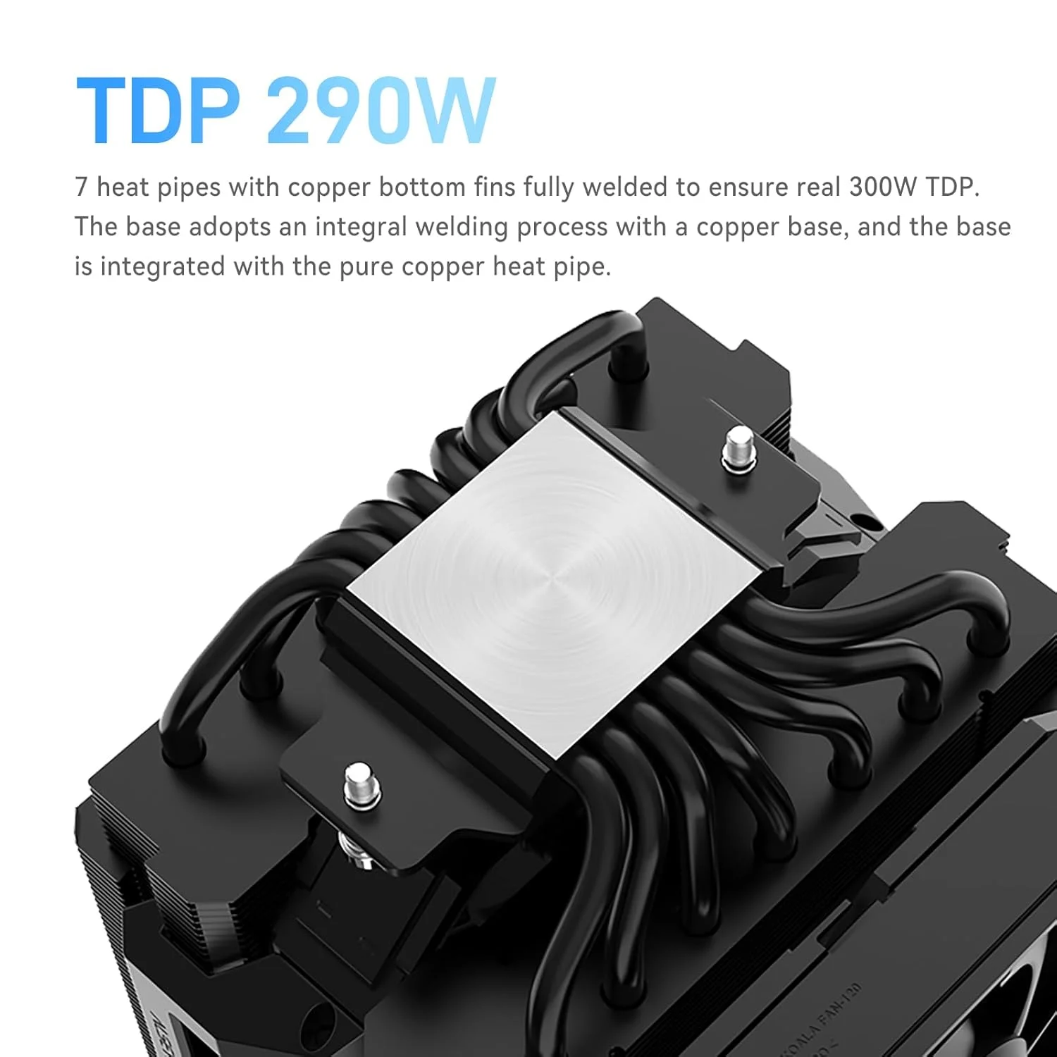 خنک کننده پردازنده ALSEYE W700 Pro با دو برج خنک کننده، توان حرارتی 290W، PWM، دارای 7 لوله حرارتی، پایه مسی، خنک کننده بادی ARGB با نورپردازی هماهنگ شده فعال با صدا، فن های Koala، سازگار با LGA1700/1200/2011/2066 AM5/AM4 (مشکی)