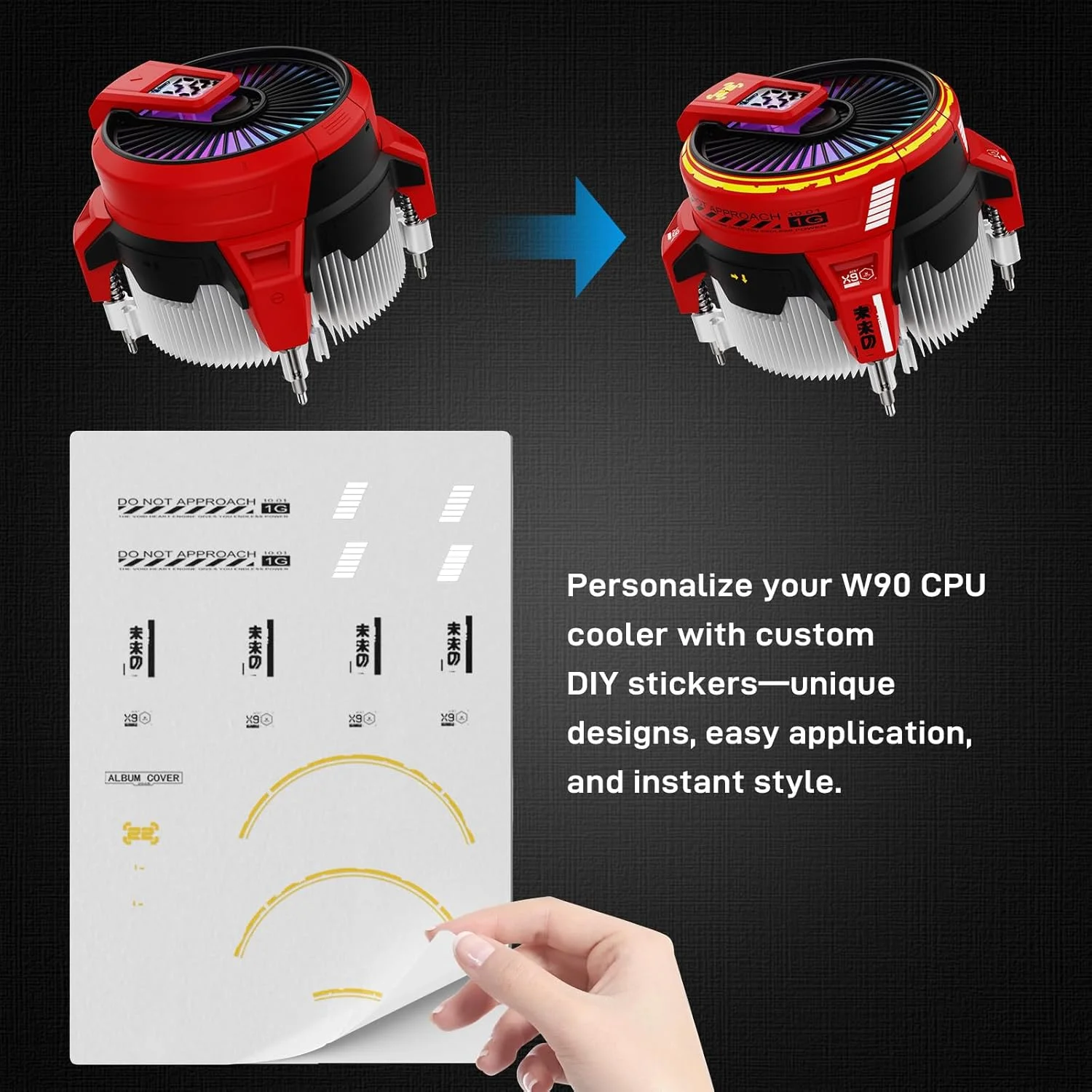 خنک کننده پردازنده ALSEYE W90C، خنک کننده پردازنده با نمایش دما برای کیس کامپیوتر کوچک با فن نورپردازی ARGB قدرتمند 90 میلی متری و پایه مسی با کارایی بالا 40 میلی متری (نسخه W90C Intel قرمز) خنک کننده پردازنده ALSEYE W90C، خنک کننده پردازنده با نمایش دما برای کیس کامپیوتر کوچک با فن نورپردازی ARGB قدرتمند 90 میلی متری و پایه مسی با کارایی بالا 40 میلی متری (نسخه W90C Intel قرمز)