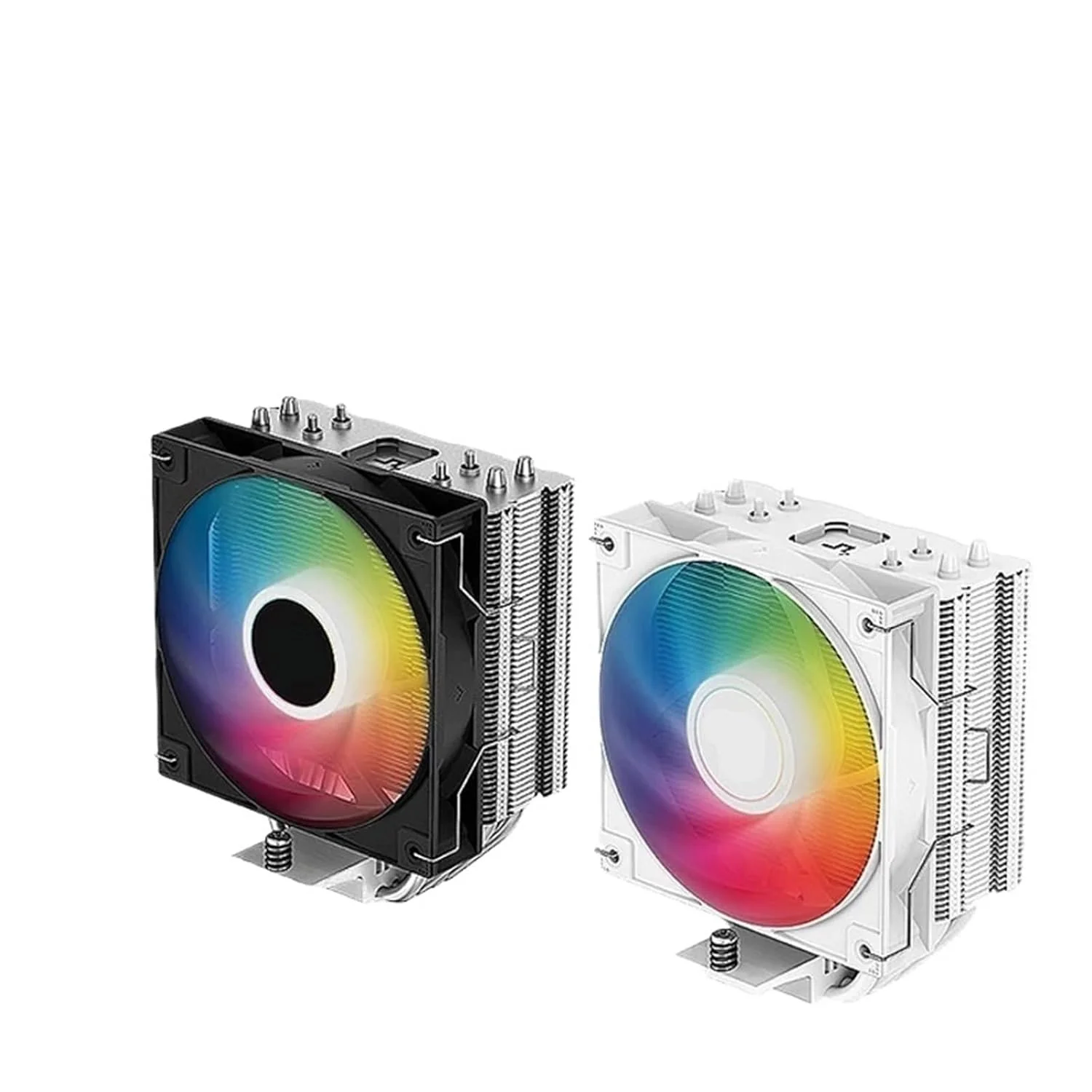 خنک کننده بادی AG400 با 4 لوله حرارتی ARGB PWM پردازنده CPU برای LGA1700 1200 115X 1151 1155 AMD AM4 AM5 (AG400 ARGB W)