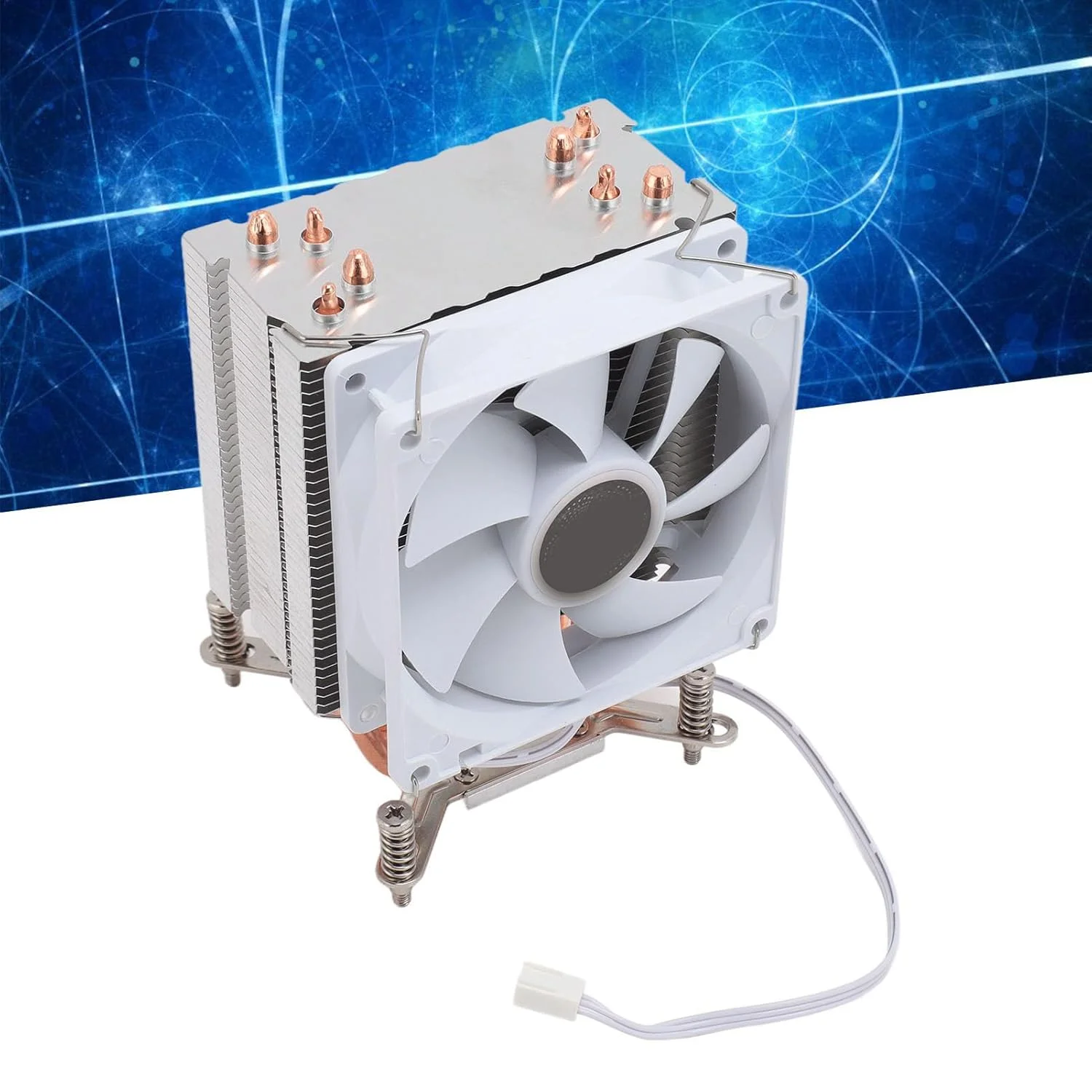 خنک کننده پردازنده LGA 2011 با توان حرارتی 230 وات، 3 پین 12 ولت DC، 2000 دور در دقیقه، بلبرینگ هیدرولیک و فن 90 میلی متری برای مادربرد به همراه صفحه پشتی