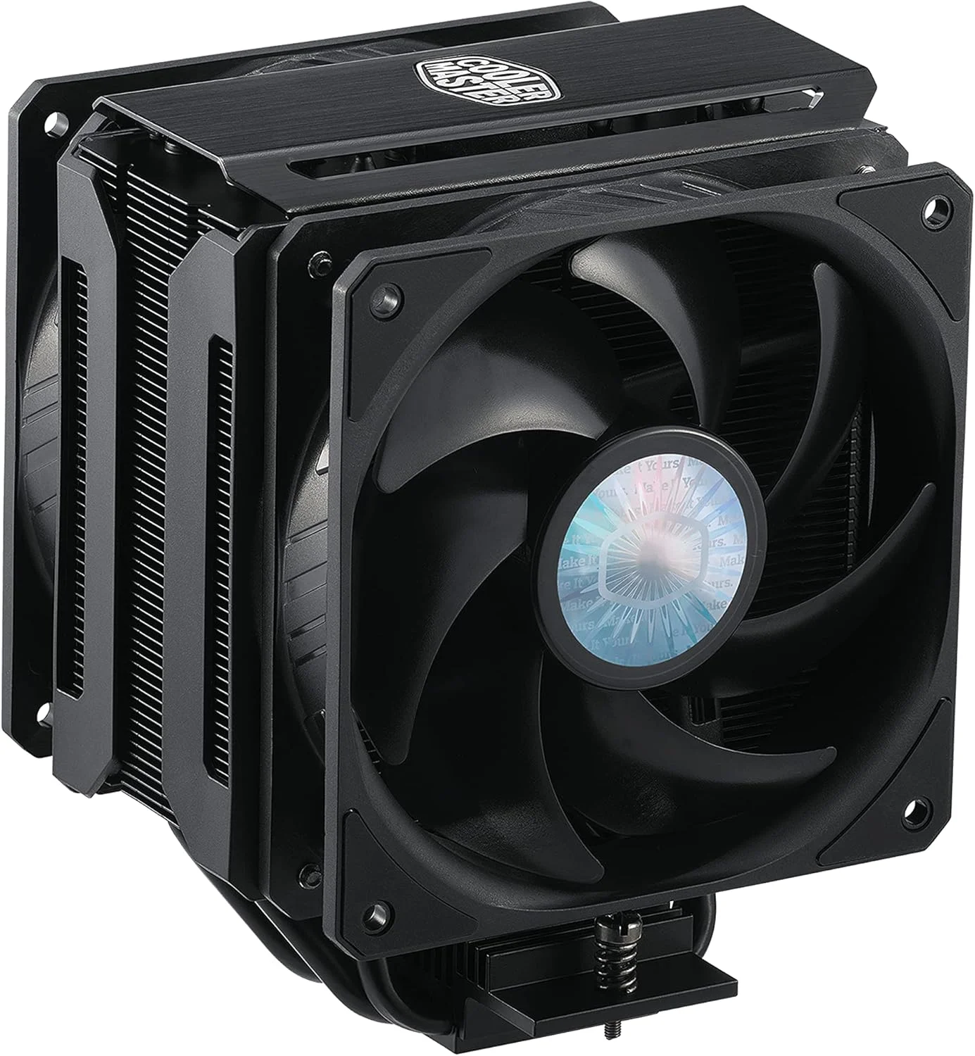 خنک کننده بادی پردازنده Cooler Master MasterAir MA612 Stealth - فن های SickleFlow 120 V2 با پیکربندی Push-Pull، دارای 6 لوله حرارتی، سازگاری کامل با رم، پوشش مشکی مات - سازگاری جهانی با سوکت ها
