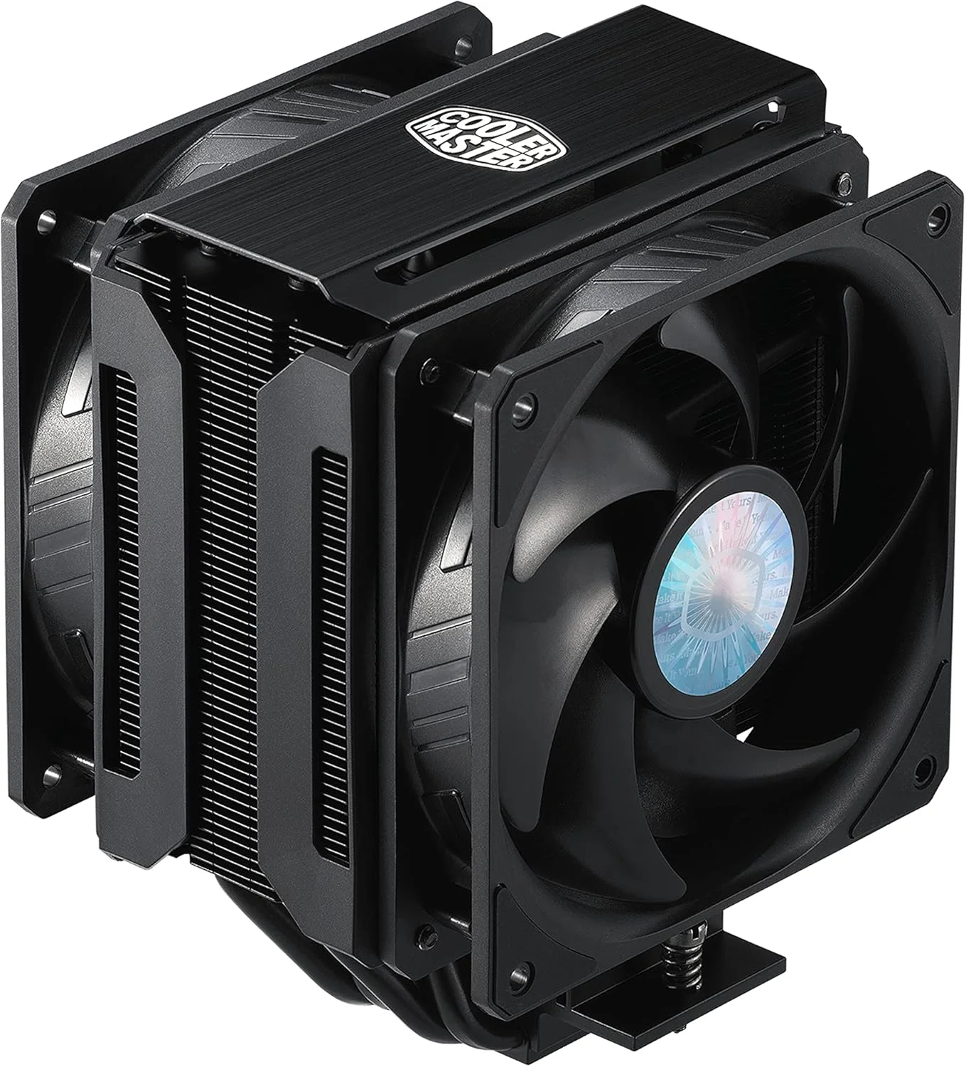 خنک کننده بادی پردازنده Cooler Master MasterAir MA612 Stealth - فن های SickleFlow 120 V2 با پیکربندی Push-Pull، دارای 6 لوله حرارتی، سازگاری کامل با رم، پوشش مشکی مات - سازگاری جهانی با سوکت ها