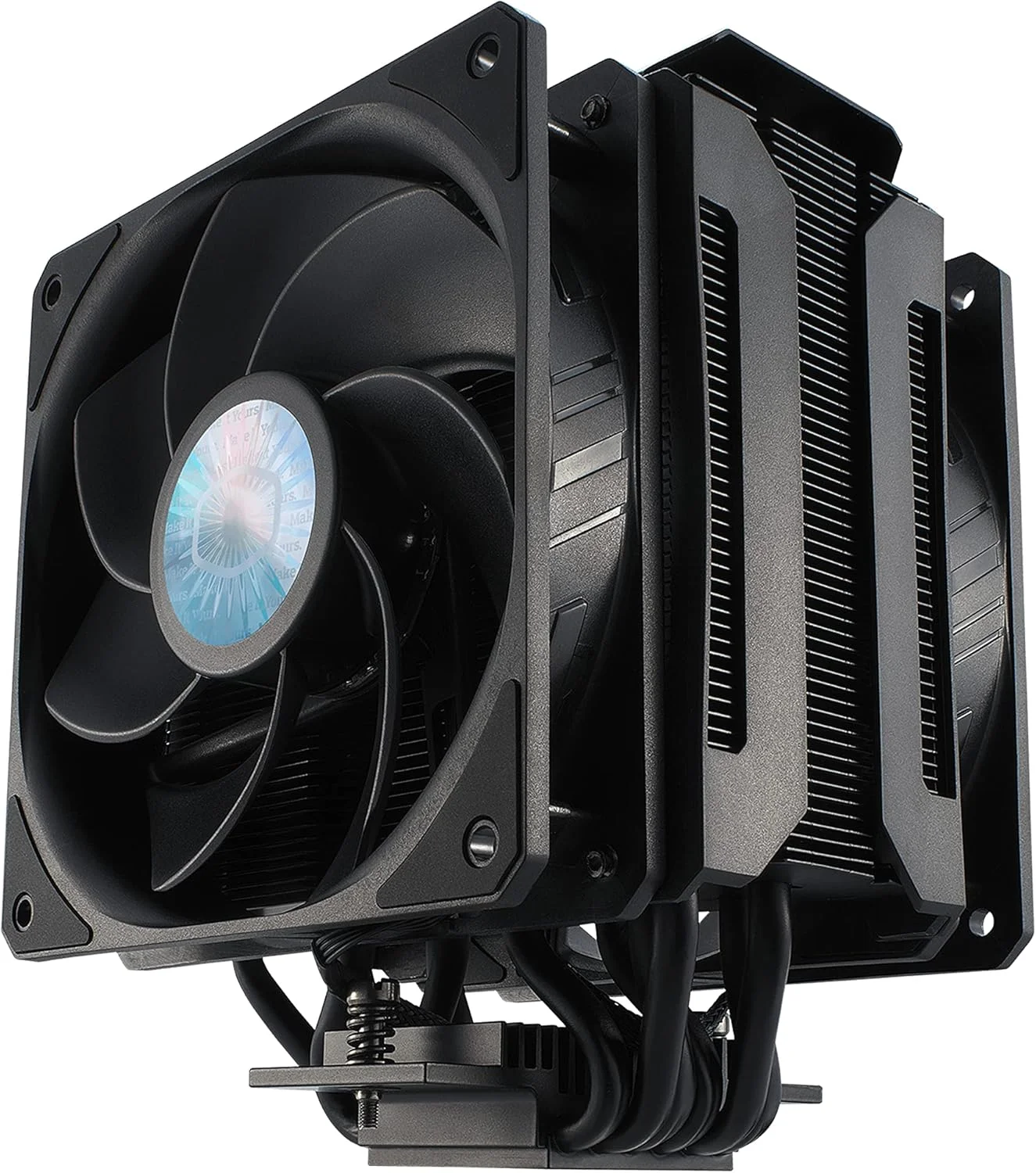 خنک کننده بادی پردازنده Cooler Master MasterAir MA612 Stealth - فن های SickleFlow 120 V2 با پیکربندی Push-Pull، دارای 6 لوله حرارتی، سازگاری کامل با رم، پوشش مشکی مات - سازگاری جهانی با سوکت ها