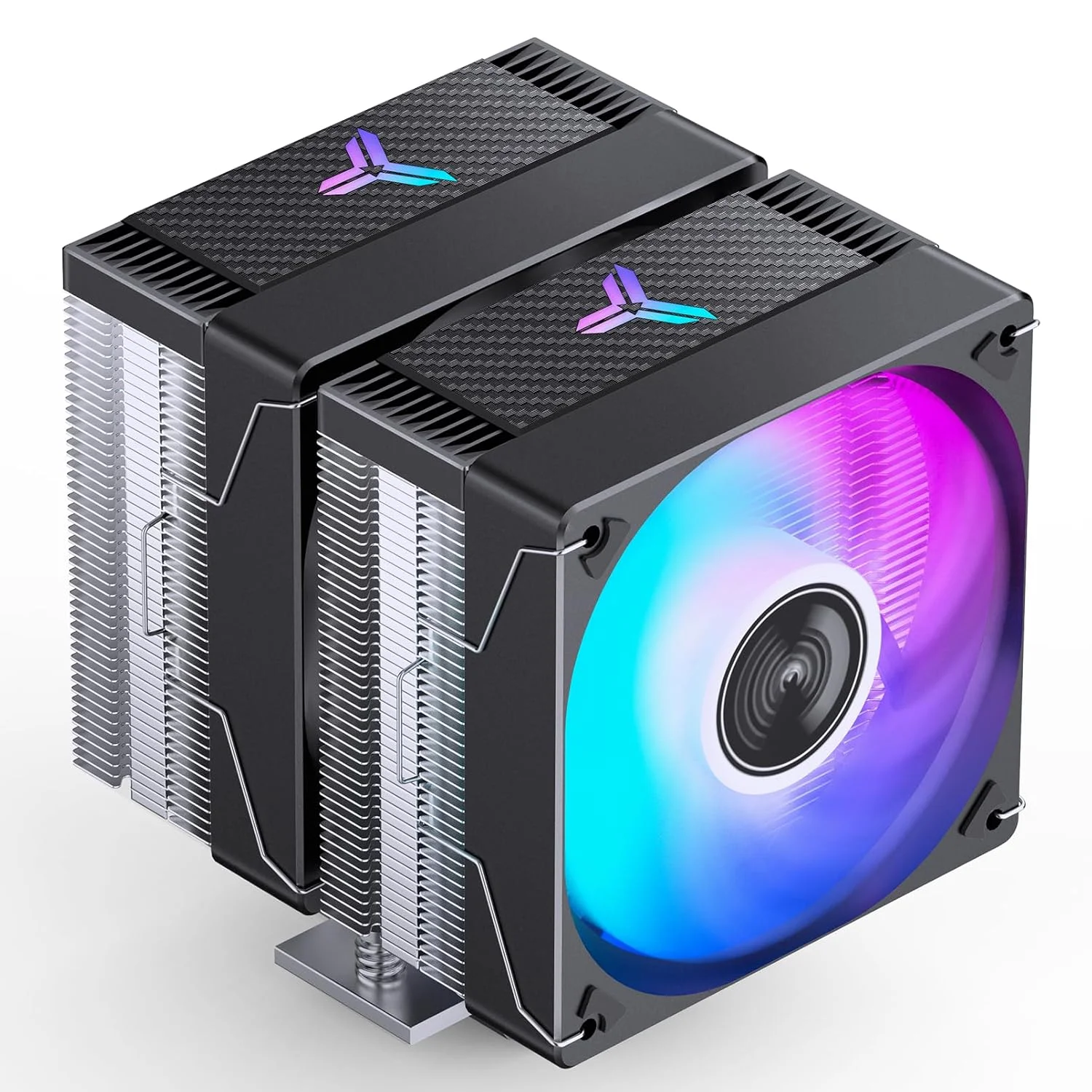 خنک کننده پردازنده دو برج Jonsbo CR3000E با تغییر رنگ خودکار، رادیاتور دو فن 120 میلی‌متری، 6 لوله حرارتی ضد گرانش، ارتفاع 155 میلی‌متر، پشتیبانی از AM4/AM5/Intel 1700، فن پردازنده، مشکی