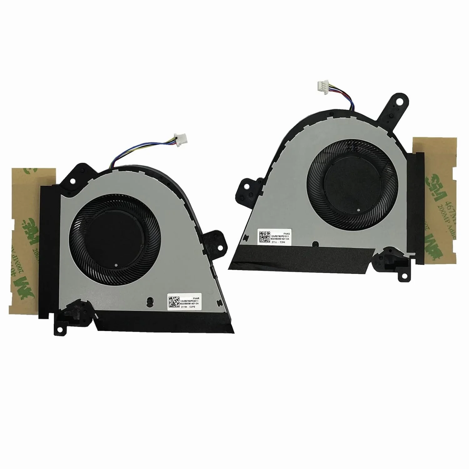 فن خنک کننده جدید CPU و GPU لپ تاپ جایگزین برای ASUS TUF Dash F15 FX516 FX516P Air RTX3070 Series DFSCK22D05883L FNAR 13NR0760P02011 DFSCK221151817 FNAQ 13NR0760P01011 DC12V 1A