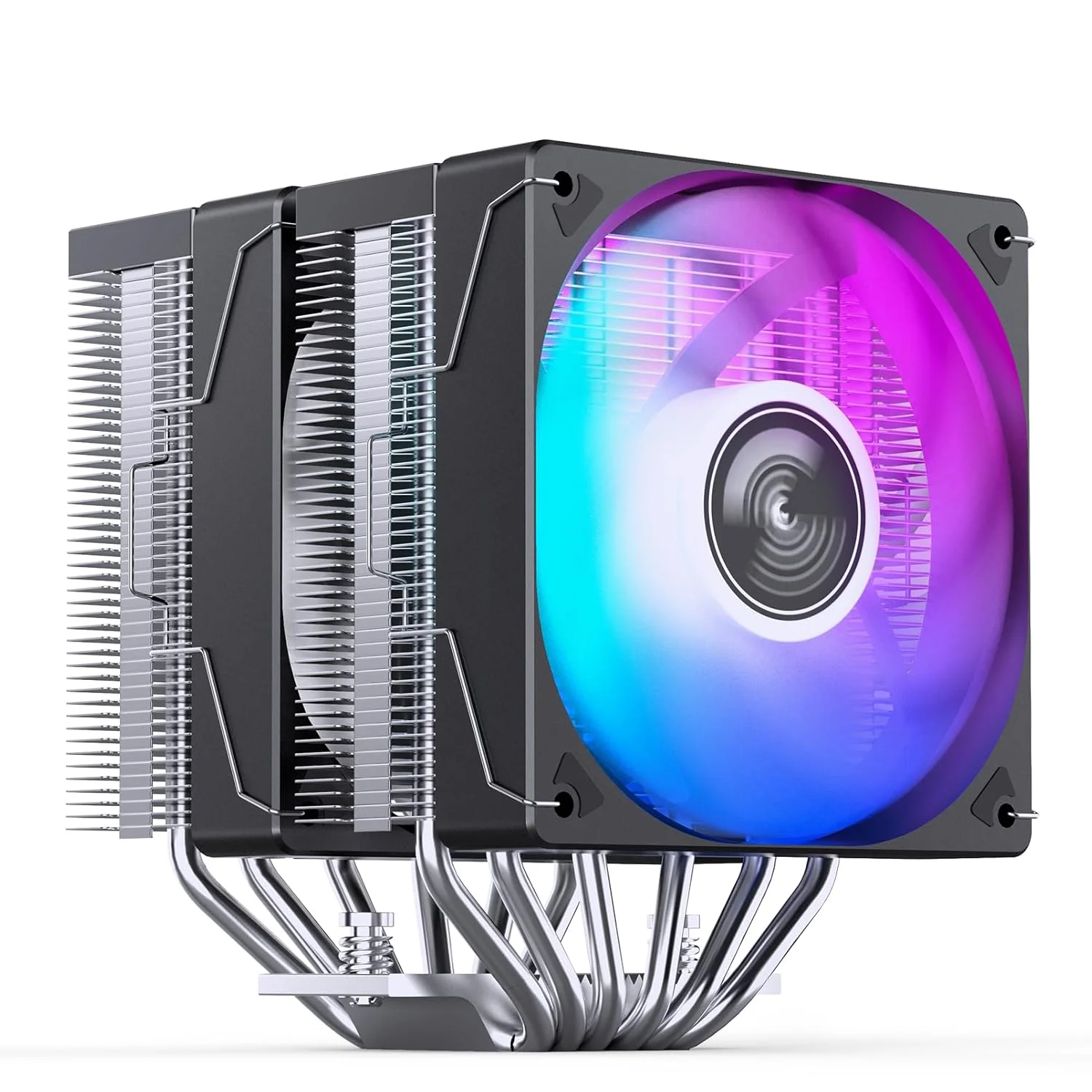 خنک کننده پردازنده دو برج Jonsbo CR3000E با تغییر رنگ خودکار، رادیاتور دو فن 120 میلی‌متری، 6 لوله حرارتی ضد گرانش، ارتفاع 155 میلی‌متر، پشتیبانی از AM4/AM5/Intel 1700، فن پردازنده، مشکی