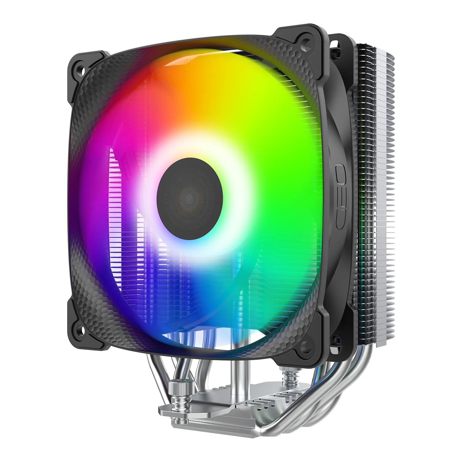 خنک کننده پردازنده Geometric Future با فن جانبی Prawn، خنک کننده بادی، 4 لوله حرارتی مسی، طراحی نامتقارن، مجهز به Squama 2501B