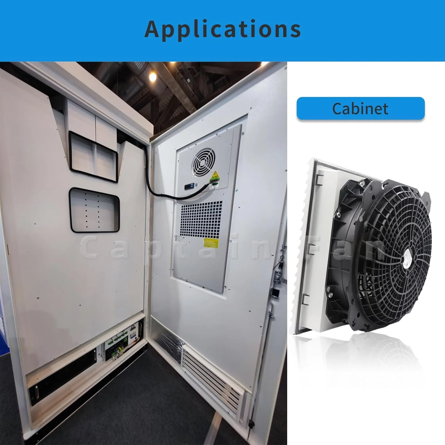 فن کابینتی آکسیال Ebm Papst مدل K1G165-AA01-05، ولتاژ 24VDC، جریان 0.78A، توان 19W