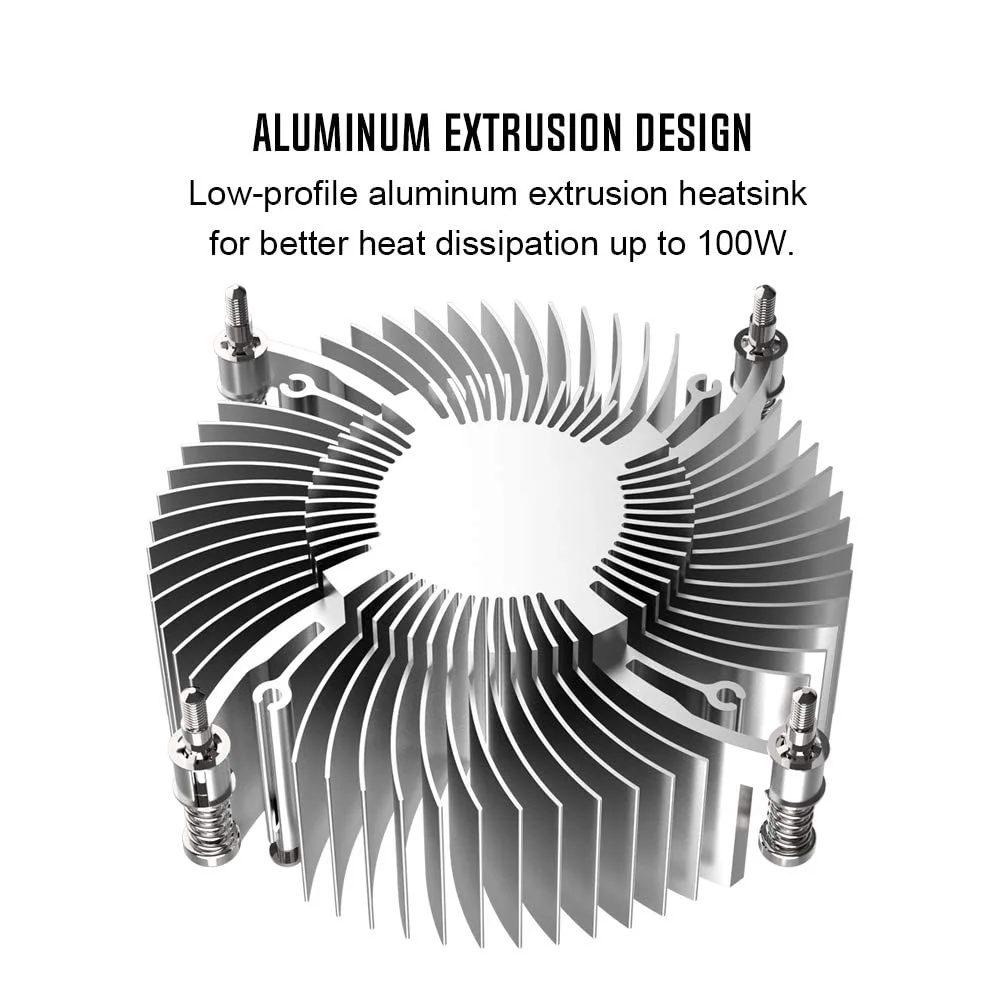 خنک کننده پردازنده DK-15 PWM برای Intel LGA1200/115X، خنک کننده هوای پردازنده کامپیوتر رومیزی کم ارتفاع 57 میلی متری با پره های آلومینیومی، فن 92 میلی متری PWM 4 پین، TDP 65W