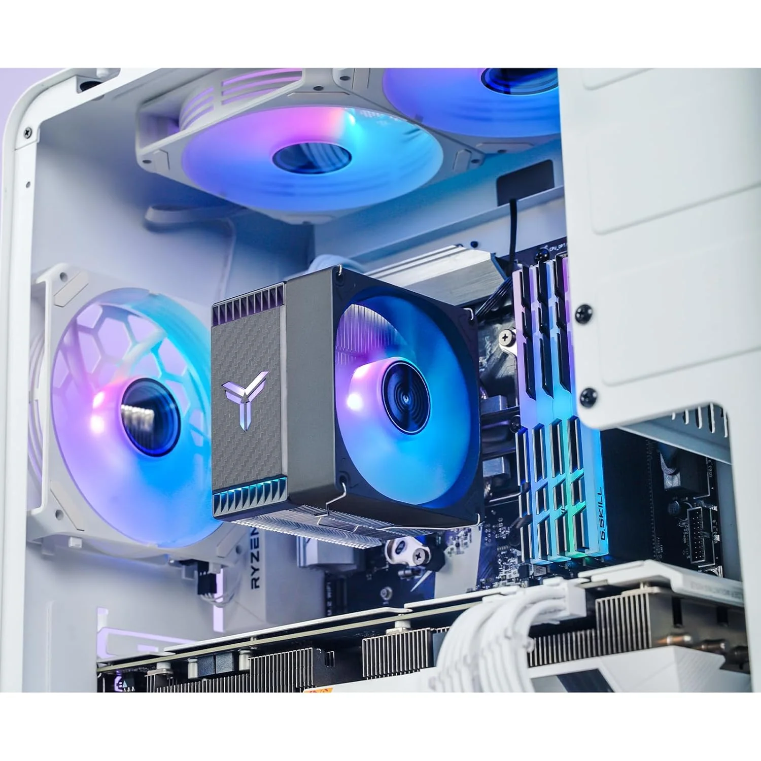 خنک کننده پردازنده JONSBO CR1400 EVO، خنک کننده بادی سری ARGB Mute، ارتفاع فن پردازنده 130 میلی متر، فن 92 میلی متری مینی خنک کننده پردازنده، 4 لوله حرارتی مسی، رادیاتور برج خنک کننده هوا، برای AM5/AM4/Intel LGA1700/1851، مشکی