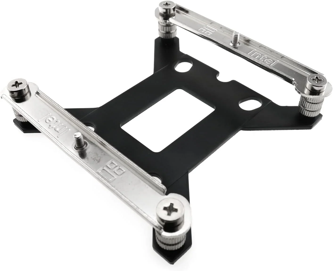 کیت های نصب LGA1700 برای خنک کننده بادی پردازنده ID-Cooling مدل RLECS 1Set LGA17XX-SS2، براکت سگک صفحه پشتی خنک کننده پردازنده برای کیس کامپیوتر Intel 1700، کیت خنک کننده آبی و بادی، براکت سگک خنک کننده پردازنده