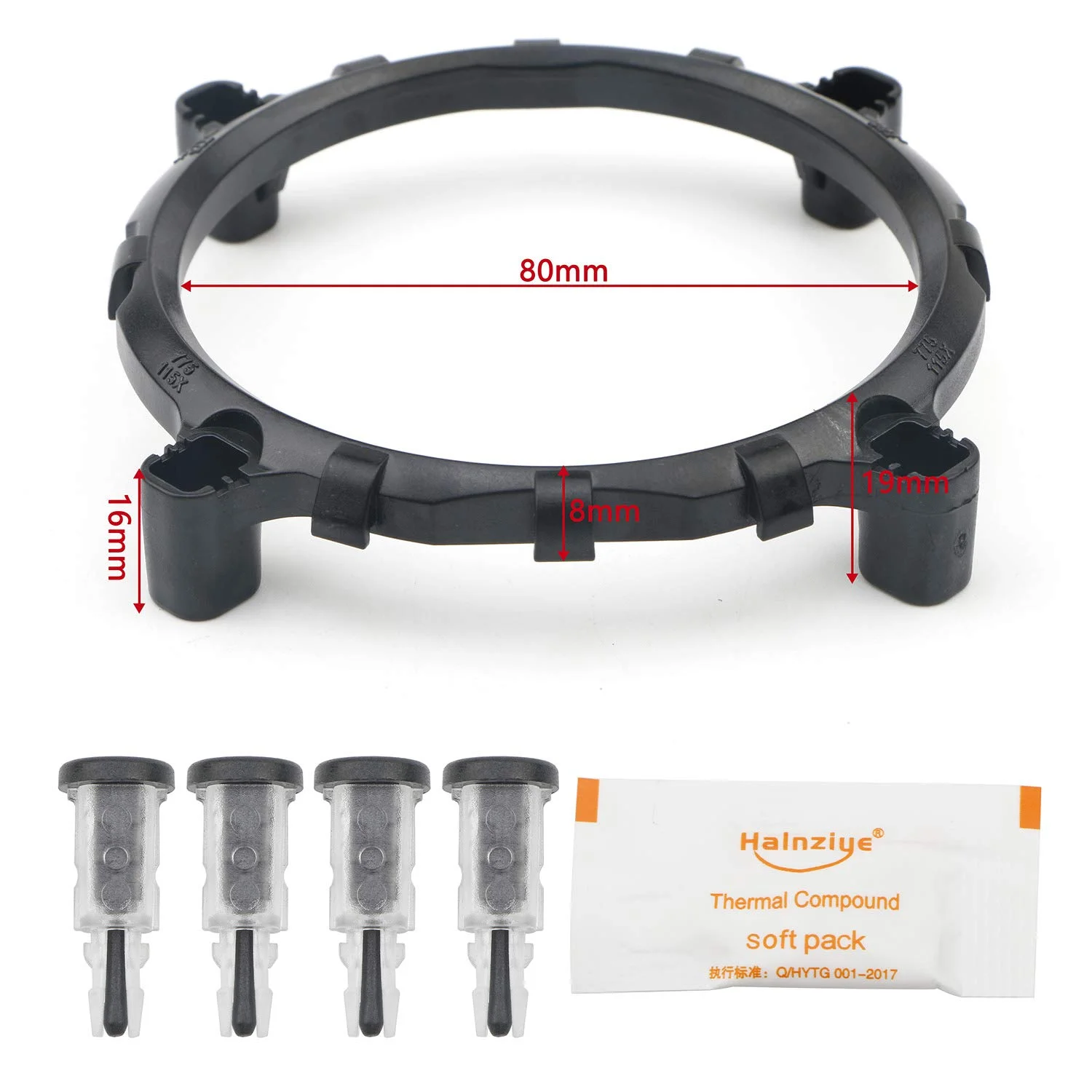 خنک کننده بادی پردازنده کامپیوتر JIUWU با 4 لوله حرارتی تماس مستقیم، LED آبی برای پردازنده های Intel AMD شاسی کوچک فن 92 میلی متری (775 1150 1155 1151 1156)