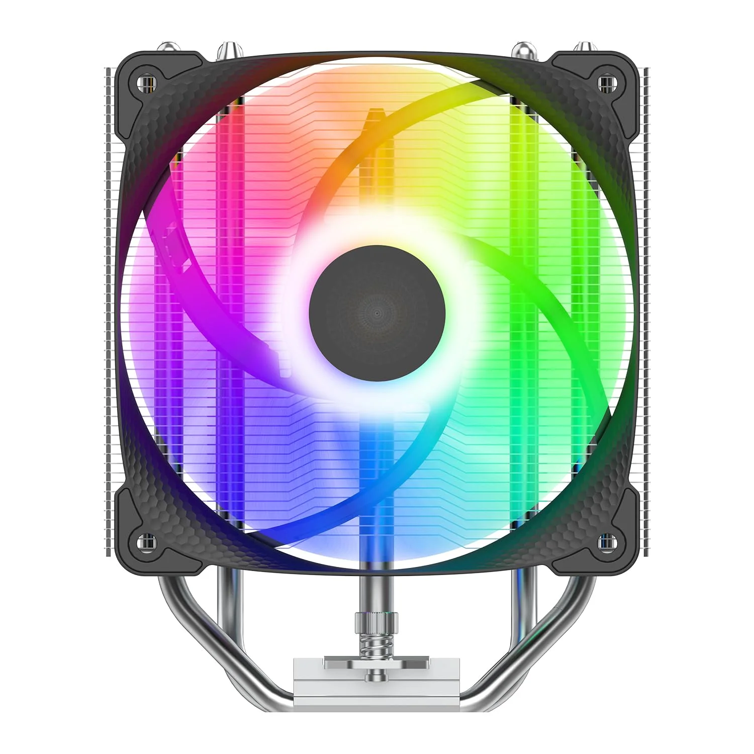 خنک کننده پردازنده Geometric Future با فن جانبی Prawn، خنک کننده بادی، 4 لوله حرارتی مسی، طراحی نامتقارن، مجهز به Squama 2501B