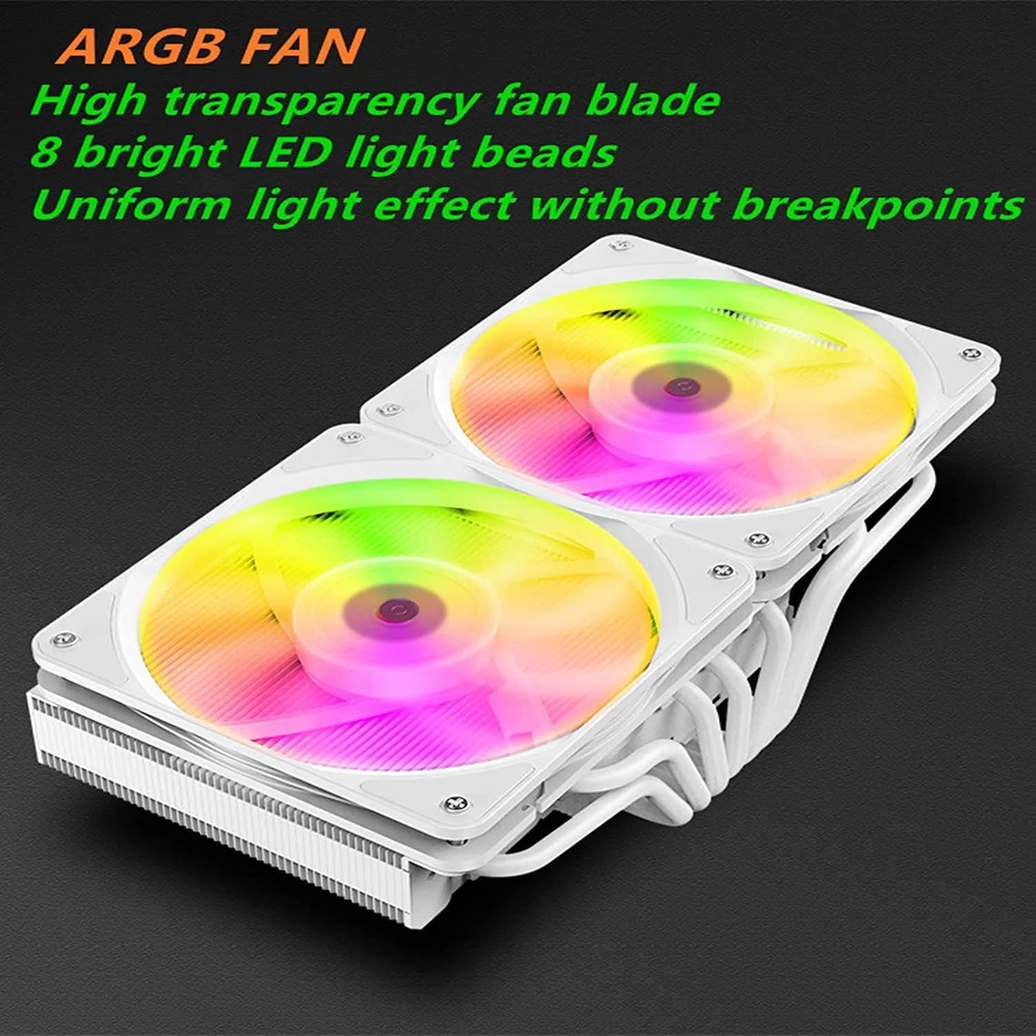 خنک کننده بادی پردازنده JIUSHARK JF13K Diamond، دارای 7 لوله حرارتی مسی 6 میلی متری، 2 فن PWM و ARGB با ابعاد 120*120*15 میلی متر، توان حرارتی 250 وات، مناسب برای Intel LGA 1700/1200/115X و AMD AM5/AM4