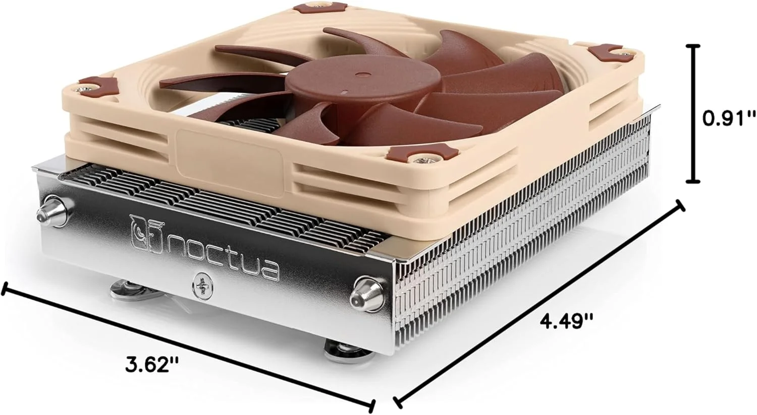 خنک کننده پردازنده کم ارتفاع ممتاز Noctua NH-L9a-AM4 برای AMD AM4 (قهوه ای)