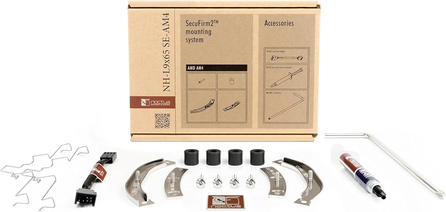خنک کننده پردازنده کم ارتفاع ممتاز Noctua NH-L9x65 SE-AM4 با فن 92 میلی متری برای AMD AM4 (قهوه ای)