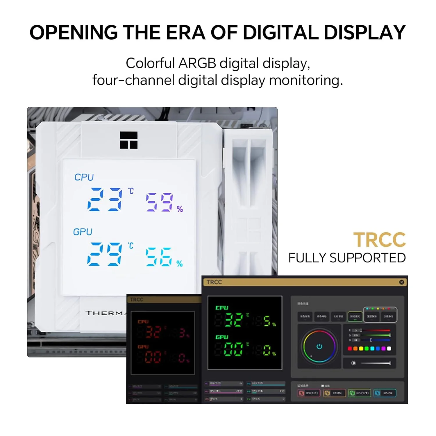 خنک کننده بادی پردازنده Peerless Assassin 120 Digital White، نمایشگر دیجیتال دما | 6 لوله حرارتی | فن های PWM با سرعت 1850 دور در دقیقه، برای Intel 1851/1700، AMD AM4/AM5