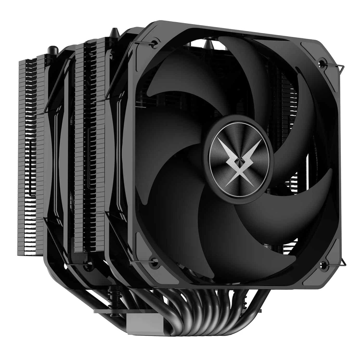خنک کننده پردازنده RUIX GT820، دارای 8 لوله حرارتی، دو برج، فن PWM 130 میلی‌متری، توان حرارتی 240 وات، برای AMD AM4 AM5 / Intel LGA 1851/1700/1200/115X، مشکی - بدون نور