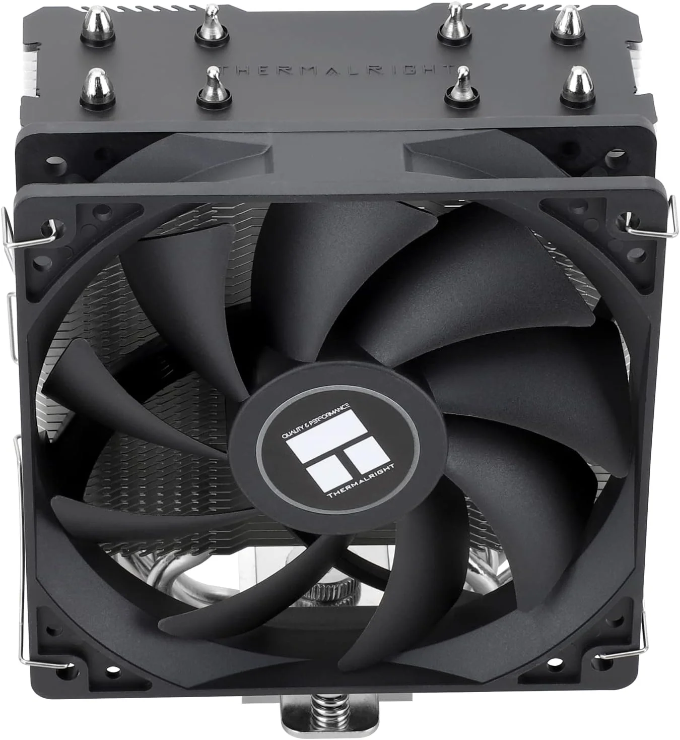 خنک کننده بادی پردازنده Thermalright Assassin X120 Refined SE، دارای 4 لوله حرارتی، فن PWM مدل TL-C12C، پوشش هیت سینک آلومینیومی، فناوری AGHP، برای AMD AM4/AM5/Intel LGA 1150/1151/1155/1200/1700/1851 (AX120 R SE)