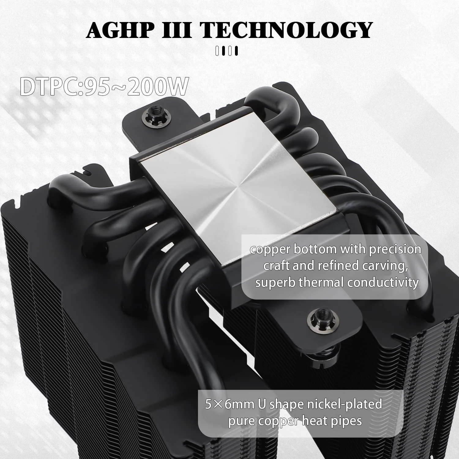 خنک کننده پردازنده Thermalright Silver Soul 110 Black، دو برج خنک کننده، 5 لوله حرارتی، ارتفاع 110 میلی متر، فن PWM مدل TL-B9B، پوشش هیت سینک آلومینیومی، فناوری AGHP، برای AMD AM4 AM5 / Intel 1700/1150/1151/1200/2011