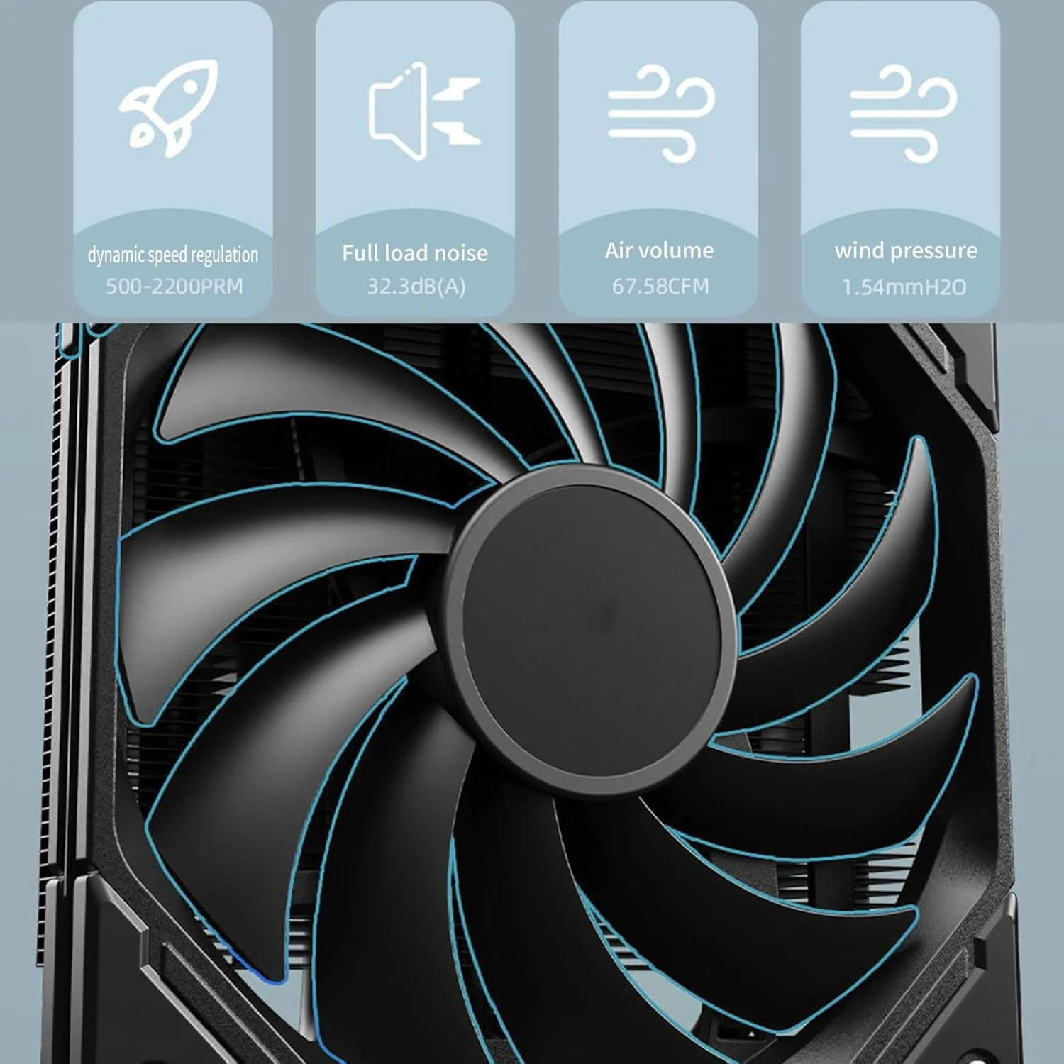 خنک کننده پردازنده، رادیاتور فشار پایین هوا خنک، فن بی صدا با راندمان بالا برای کامپیوتر رومیزی خنک کننده پردازنده، رادیاتور فشار پایین هوا خنک، فن بی صدا با راندمان بالا برای کامپیوتر رومیزی