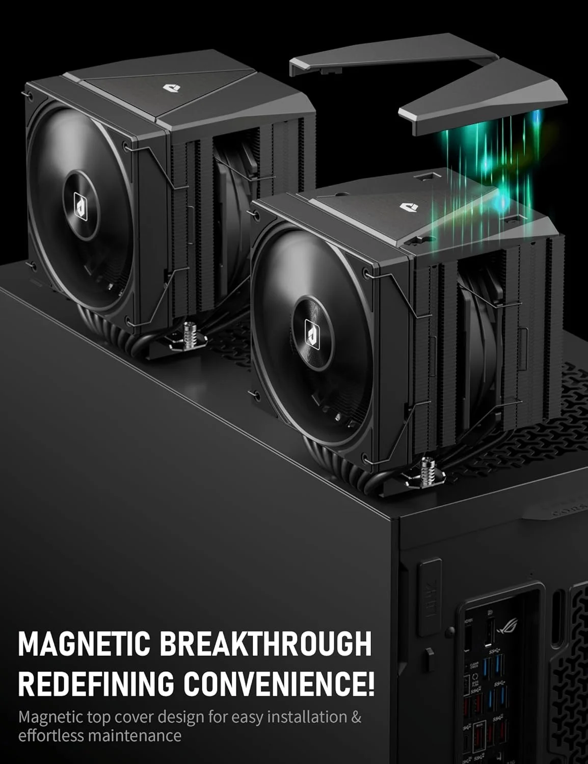 خنک کننده پردازنده بادی upHere، خنک کننده دو برج با فن PWM 120 میلی متری، 8 لوله حرارتی برای Intel LGA 1851/1700/2011/2066/115X، AM5/AM4/AM3، مشکی، UE2 Elite K8 خنک کننده پردازنده بادی upHere، خنک کننده دو برج با فن PWM 120 میلی متری، 8 لوله حرارتی برای Intel LGA 1851/1700/2011/2066/115X، AM5/AM4/AM3، مشکی، UE2 Elite K8