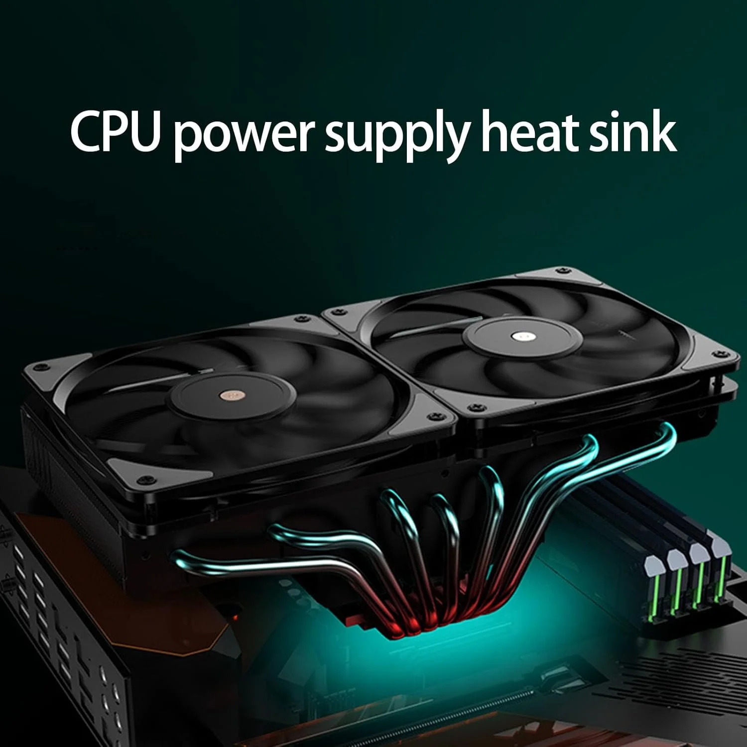 خنک کننده بادی پردازنده JF13K با عملکرد آرام، 7 لوله حرارتی، 2 فن 120 میلی متری با بلبرینگ هیدرولیک، رادیاتور برای خنک سازی پردازنده کامپیوتر گیمینگ