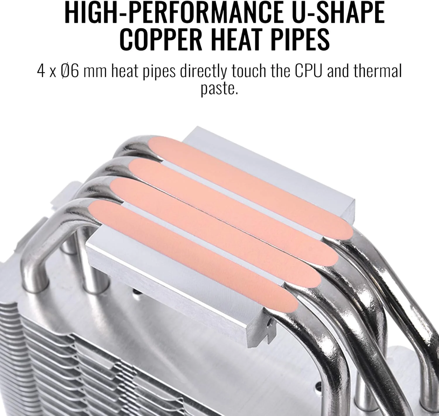 خنک کننده پردازنده Thermaltake TOUGHAIR 310 با توان حرارتی 170 وات، سوکت جهانی Intel/AMD (LGA 1200/1700)، فن PWM با فشار استاتیک بالا 120 میلی متری 2000 دور در دقیقه با لوله های حرارتی مسی با کارایی بالا CL-P074-AL12BL-A