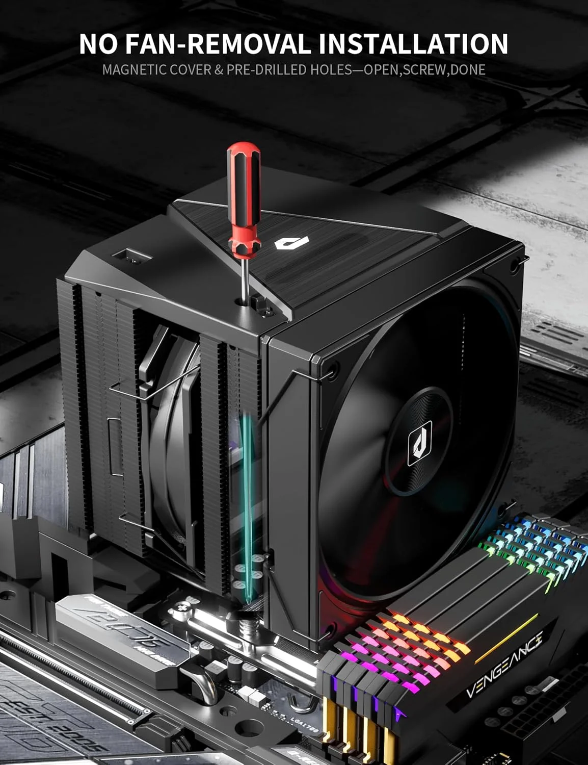 خنک کننده پردازنده بادی upHere، خنک کننده دو برج با فن PWM 120 میلی متری، 8 لوله حرارتی برای Intel LGA 1851/1700/2011/2066/115X، AM5/AM4/AM3، مشکی، UE2 Elite K8 خنک کننده پردازنده بادی upHere، خنک کننده دو برج با فن PWM 120 میلی متری، 8 لوله حرارتی برای Intel LGA 1851/1700/2011/2066/115X، AM5/AM4/AM3، مشکی، UE2 Elite K8