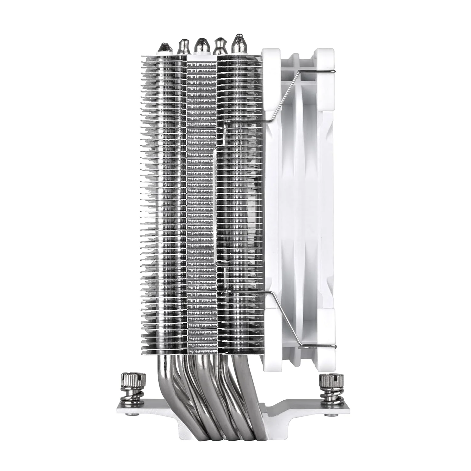 خنک کننده پردازنده Thermaltake UX500 ARGB سفید؛ دارای 5 لوله حرارتی مسی Ø6mm؛ فن PWM 120mm؛ 700~1800 دور در دقیقه؛ سازگار با Intel/AMD؛ تک برج؛ 260W TDP؛ سفید؛ CL-P145-AL12SW-A