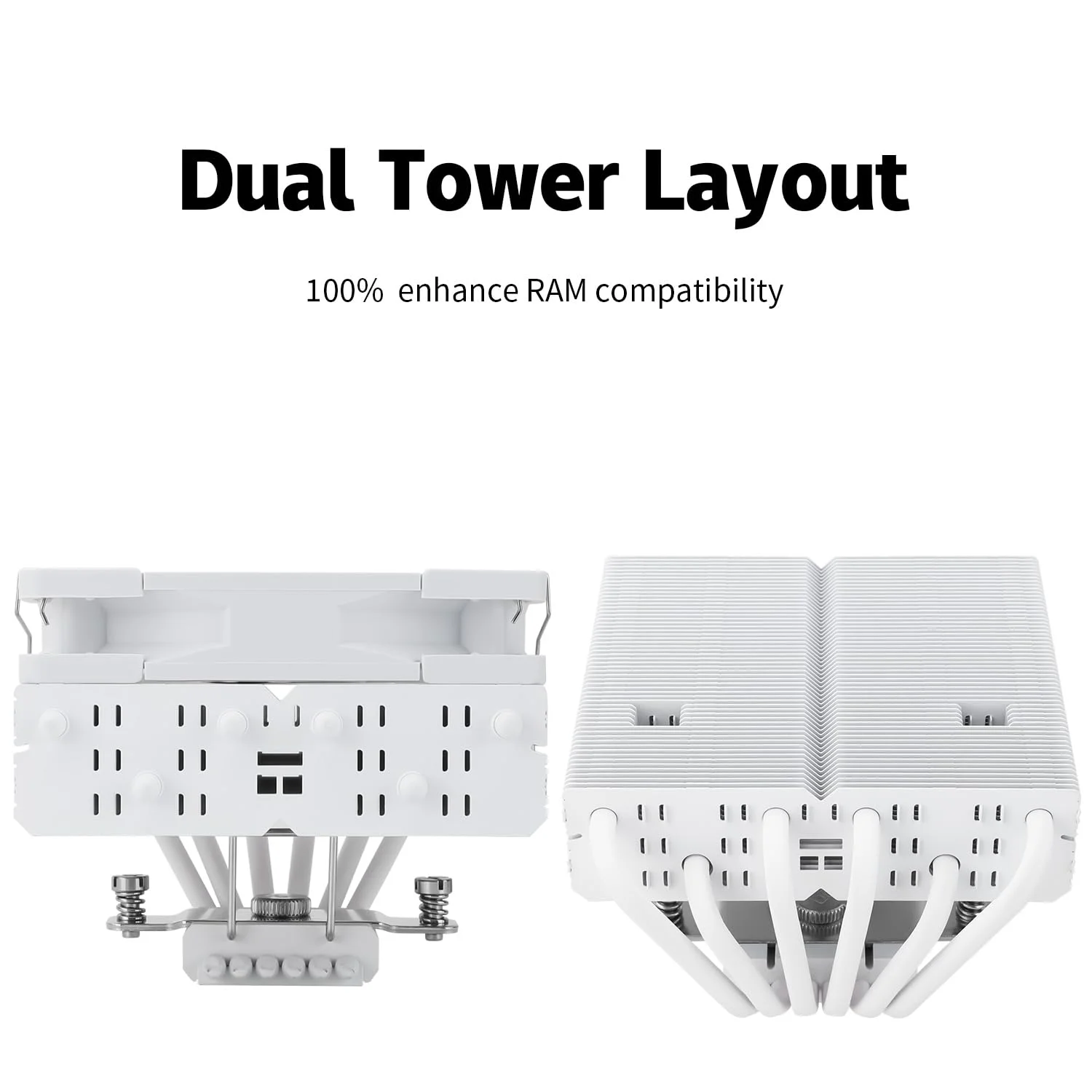 خنک‌کننده بادی پردازنده SI-100 سفید ARGB، دارای 6 لوله حرارتی 6 میلی‌متری، فن خنک‌کننده بی‌صدای PWM 120 میلی‌متری با بلبرینگ S-FDB V2.0، فناوری AGHP 3.0، برای AMD AM4 AM5/Intel 1150/1151/1200/1700/2066، خنک‌کننده کامپیوتر