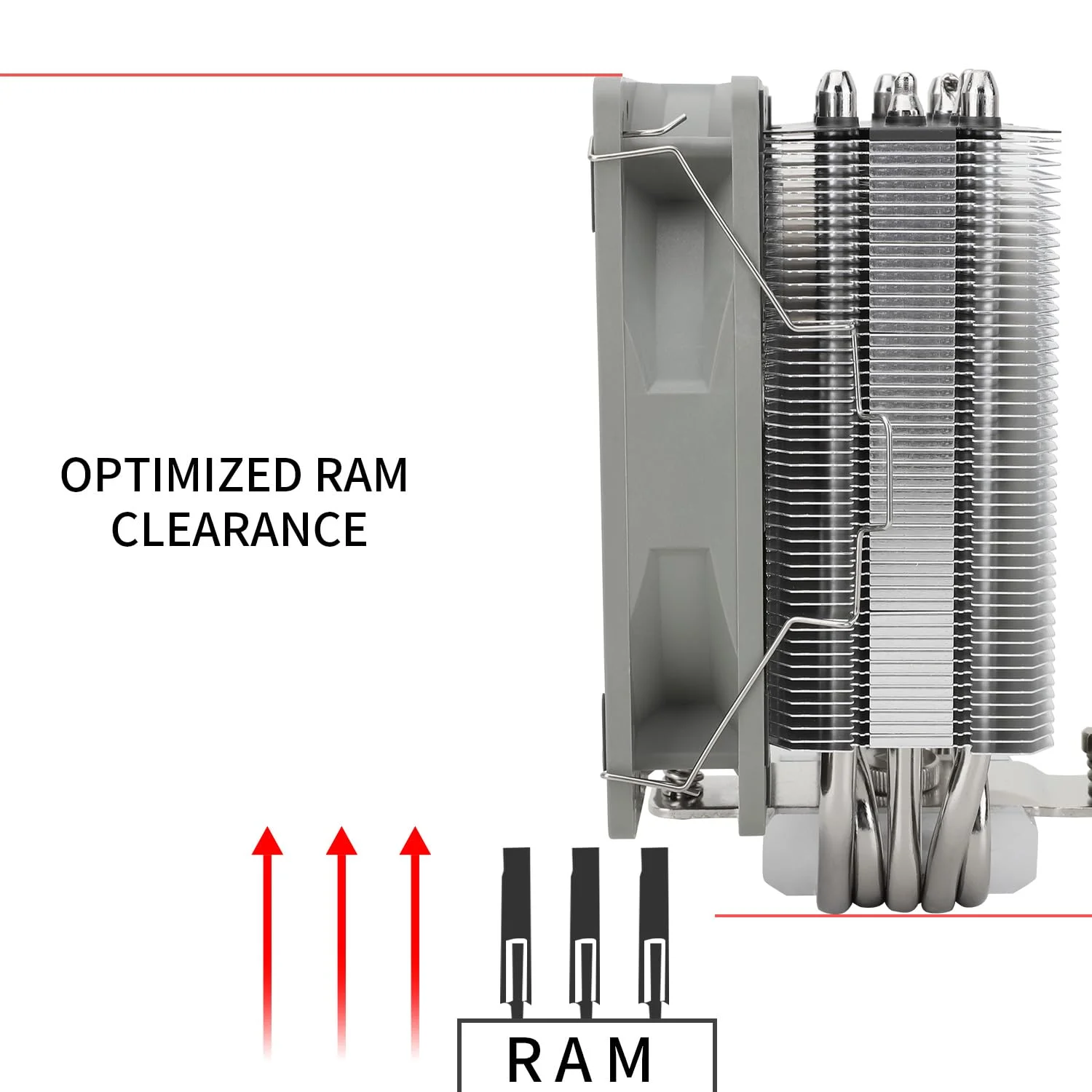 خنک کننده بادی پردازنده Assassin King 120 SE، AK120 SE، دارای 5 لوله حرارتی، فناوری AGHP، فن خنک کننده پردازنده TL-C12C PWM Quiet Fan با بلبرینگ S-FDB، برای AMD AM4 AM5/Intel 1150/1151/1200/1700، خنک کننده کامپیوتر