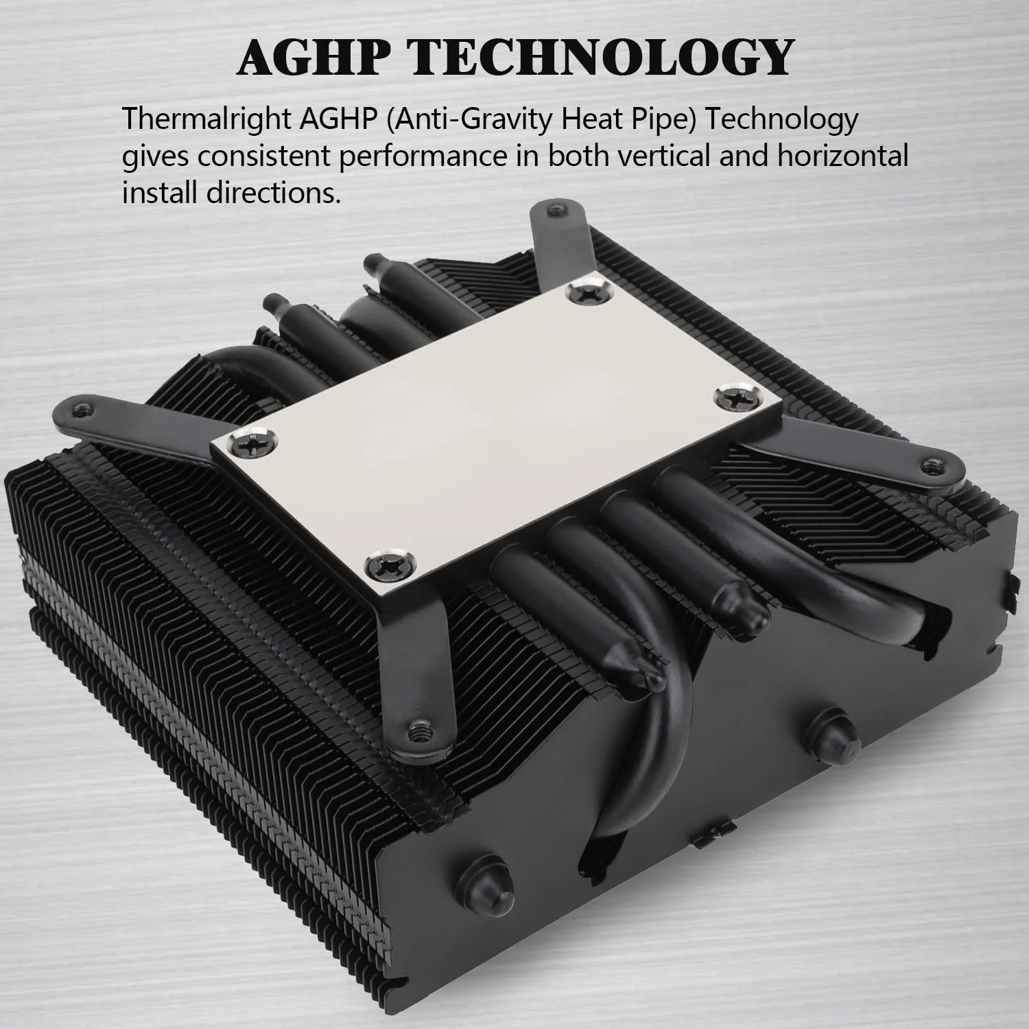 خنک کننده پردازنده بادی کم ارتفاع AXP90-X53 مشکی، با فن باریک PWM 92 میلی‌متری برای خنک کننده ITX با سرعت بالا 2700 دور در دقیقه، فناوری AGHP 3.0، برای AMD AM4 AM5/Intel 1150/1151/1200/1700