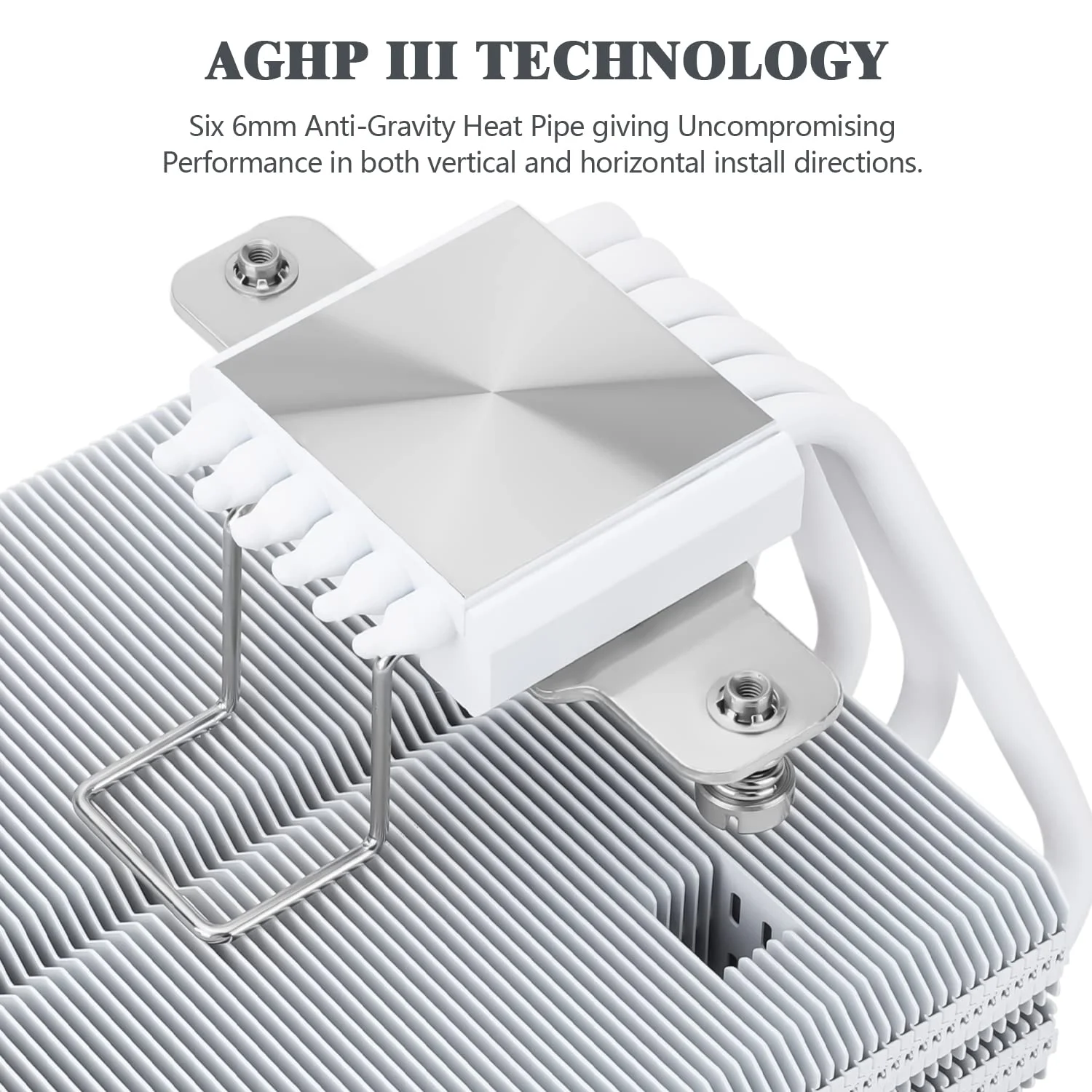 خنک‌کننده پردازنده بادی Thermalright SI-100 White ARGB ITX، دارای 6 لوله حرارتی 6 میلی‌متری، فن خنک‌کننده بی‌صدای PWM 120 میلی‌متری، ارتفاع 110 میلی‌متر، برای AM4/AM5، Intel lga1150/1151/1200/1700/1851/2011، خنک‌کننده کامپیوتر کم ارتفاع 100 میلی‌متری