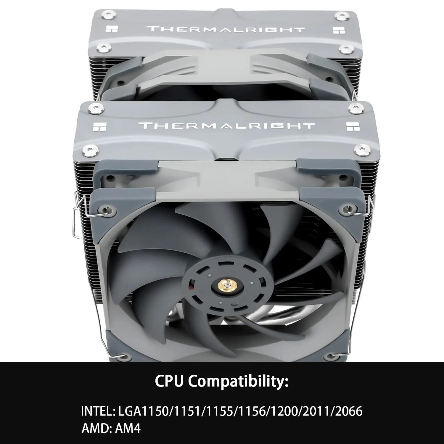 خنک‌کننده بادی پردازنده Thermalright FC140، دارای 5 لوله حرارتی، فن‌های PWM مدل TL-C12 PRO-G و TL-D14X، پوشش هیت‌سینک آلومینیومی، فناوری AGHP، سازگار با AMD AM4/AM5/Intel LGA 1150/1151/1155/1156/1200/2011/2066/1700