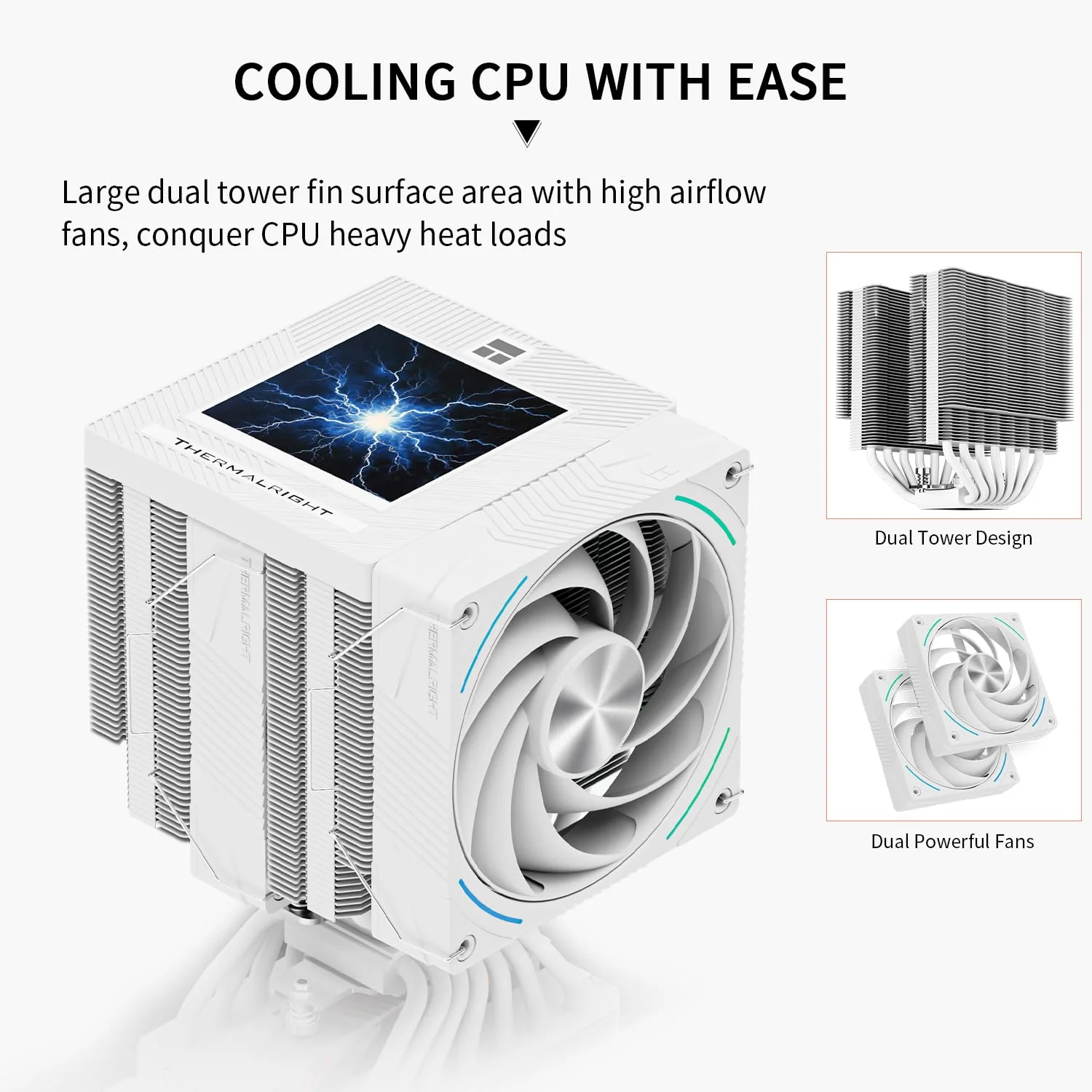 خنک‌کننده پردازنده Thermalright Phantom Spirit 120 Vision Snow، هیت سینک PC با 7 لوله حرارتی، صفحه نمایش مغناطیسی 3.95 اینچی با رزولوشن 480x480، برای AM4/AM5 و Intel LGA1700/1851/115x