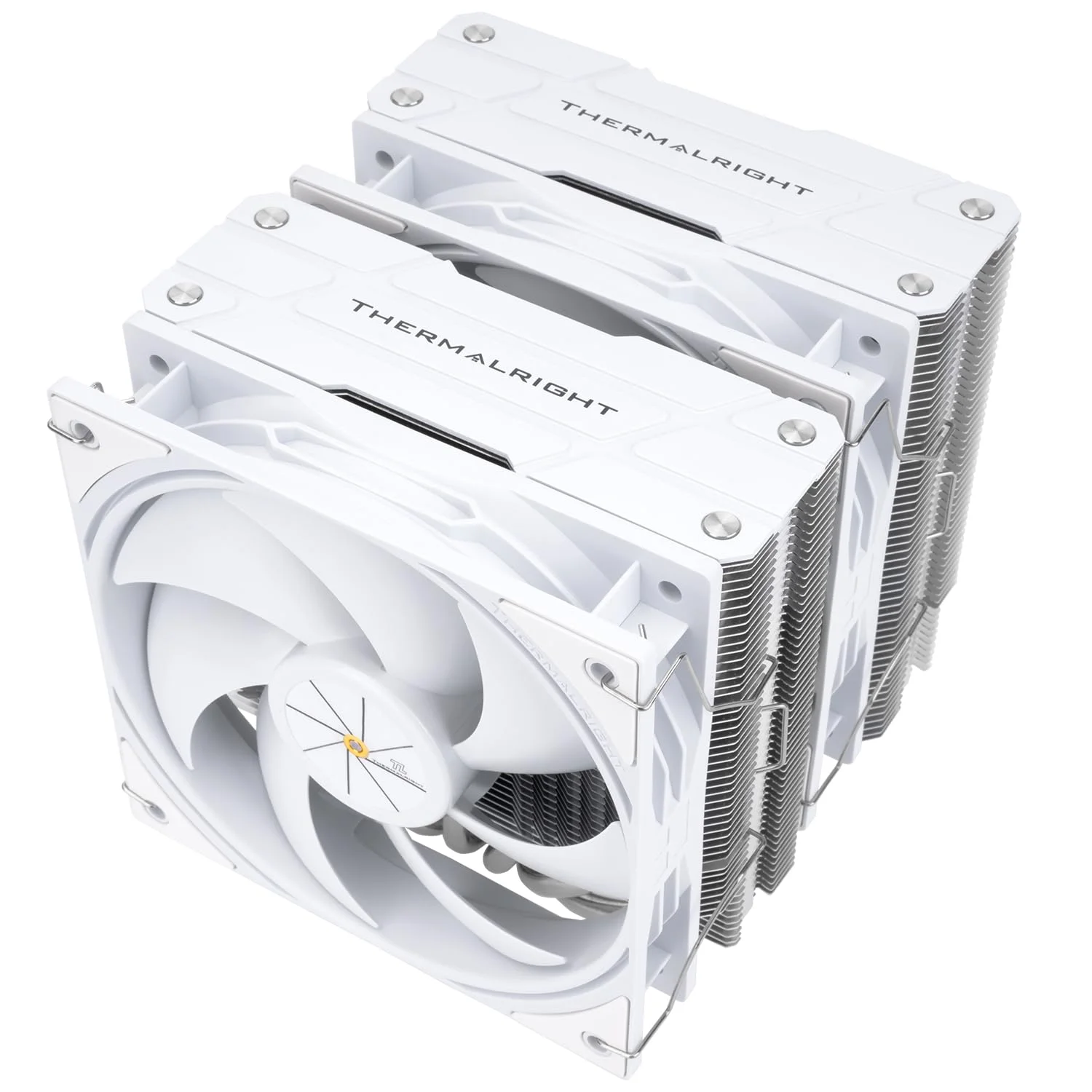 خنک کننده پردازنده Thermalright Peerless Assassin 120 White V3، دارای 6 لوله حرارتی با فناوری AGHP، دو فن PWM 120 میلی متری، سرعت 2000 دور در دقیقه، برای AMD:AM4 AM5/Intel LGA 1851/1700/1150/1151/1200/2011، خنک کننده کامپیوتر