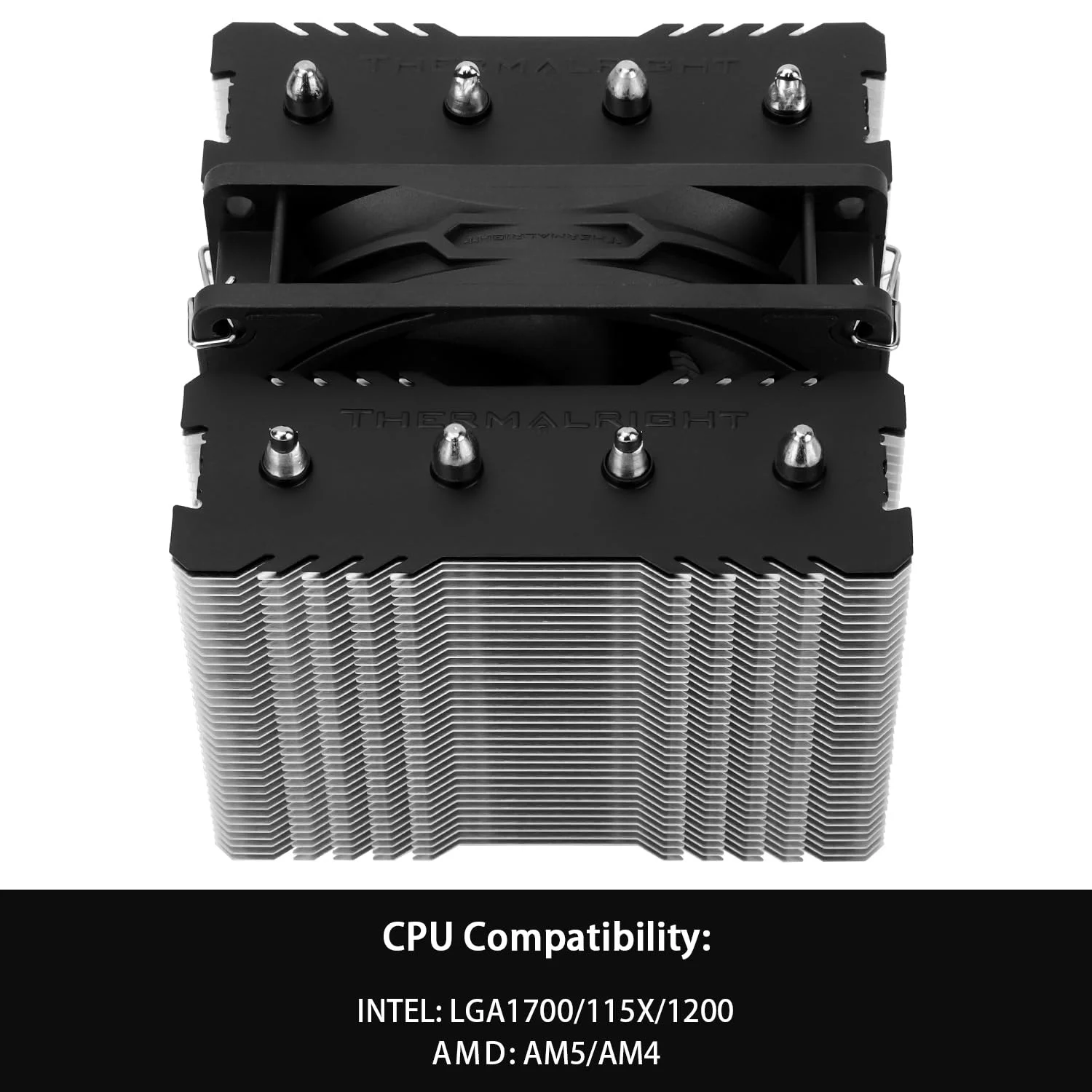 خنک‌کننده پردازنده Thermalright Peerless Assassin 90 SE، خنک‌کننده بادی پردازنده با 4 لوله حرارتی، دو برج و فن PWM 90 میلی‌متری، با سرعت 2200 دور در دقیقه، خنک‌کننده یخی پردازنده، برای Intel LGA 1700|1851|1150|1151|1200;AMD:AM4|AM5