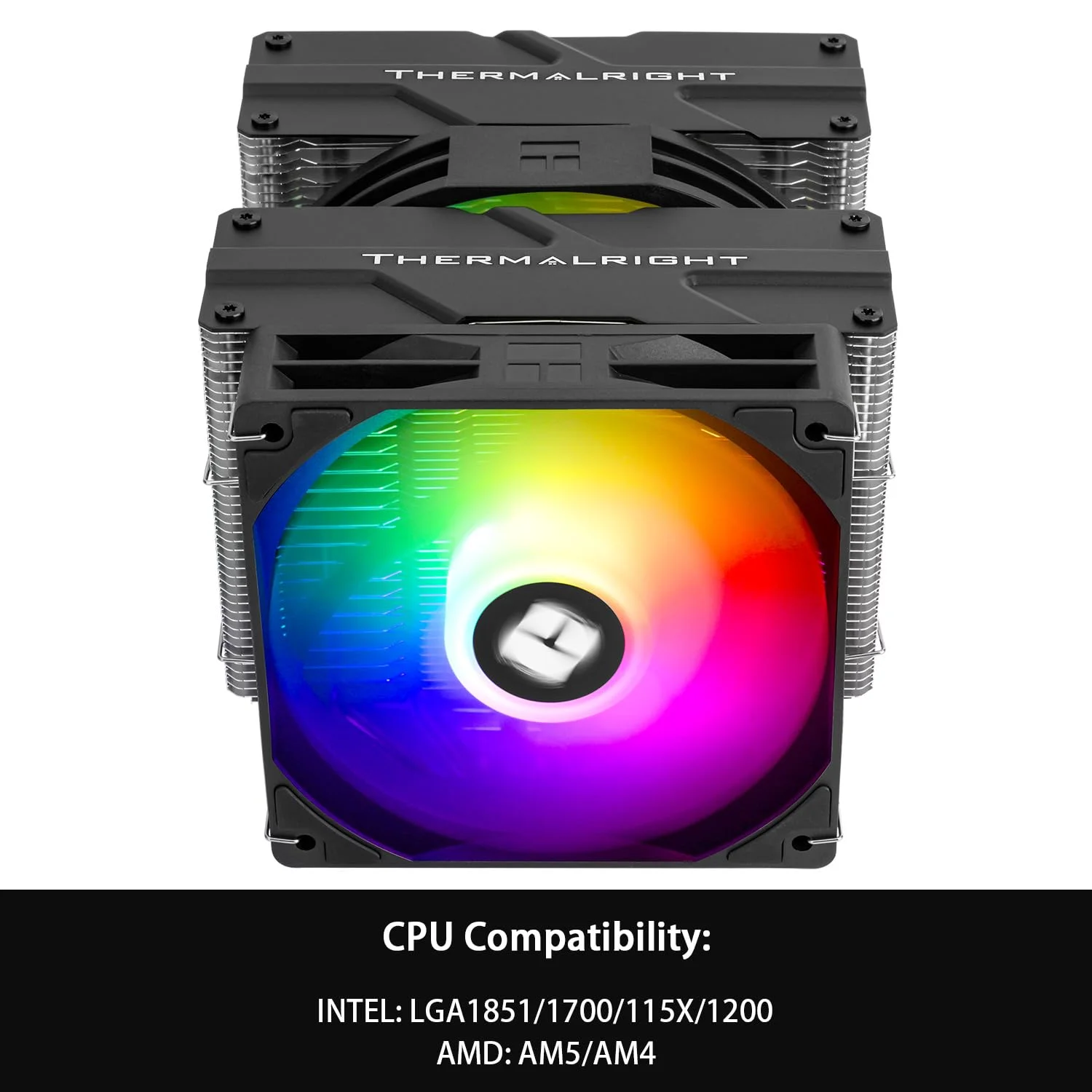 خنک‌کننده بادی پردازنده Thermalright Peerless Assassin 140 SE ARGB با 6 لوله حرارتی، فن 28 میلی‌متری با عملکرد بالا، خنک‌کننده پردازنده 158 میلی‌متری، برای AM5/AM4، Intel LGA1851/1700/1150/1151/1155/1156/1200