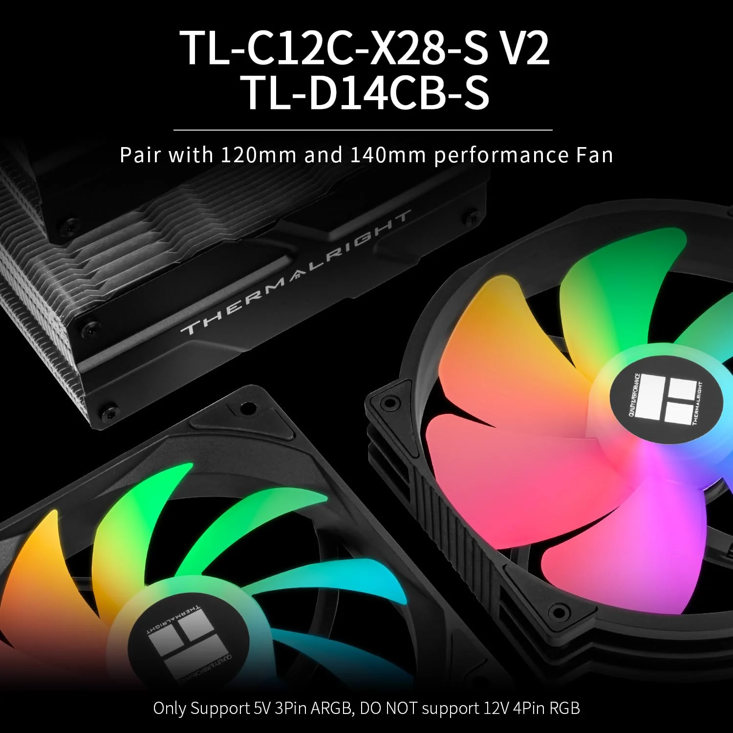 خنک‌کننده بادی پردازنده Thermalright Peerless Assassin 140 SE ARGB با 6 لوله حرارتی، فن 28 میلی‌متری با عملکرد بالا، خنک‌کننده پردازنده 158 میلی‌متری، برای AM5/AM4، Intel LGA1851/1700/1150/1151/1155/1156/1200