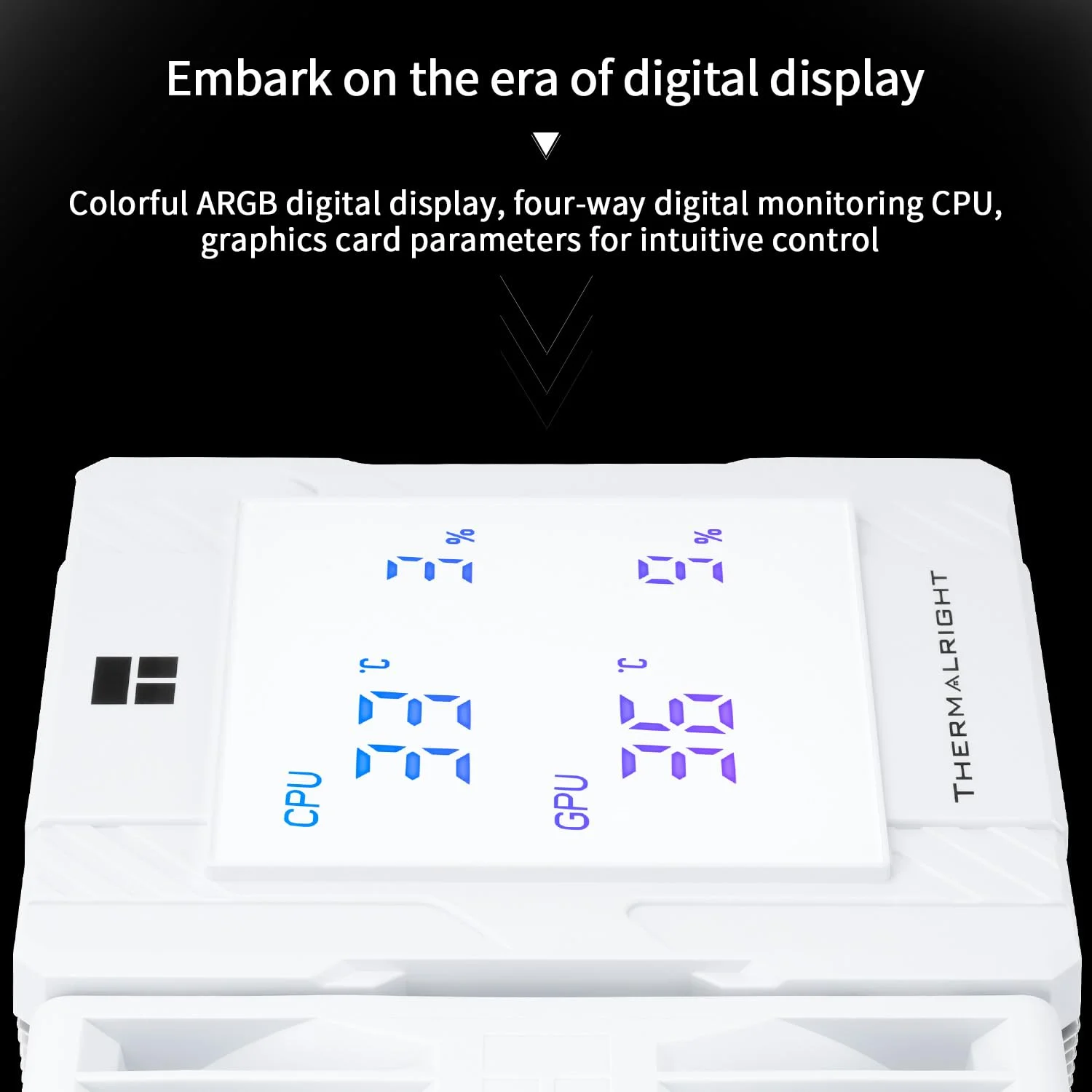 خنک‌کننده پردازنده Thermalright Peerless Assassin 120 Digital White، دو برج و خنک‌کننده دوگانه فن، خنک‌کننده هوای پردازنده، پوشش بالایی صفحه نمایش دیجیتال، برای AM4/AM5، Intel LGA1851/1700/115X/1200