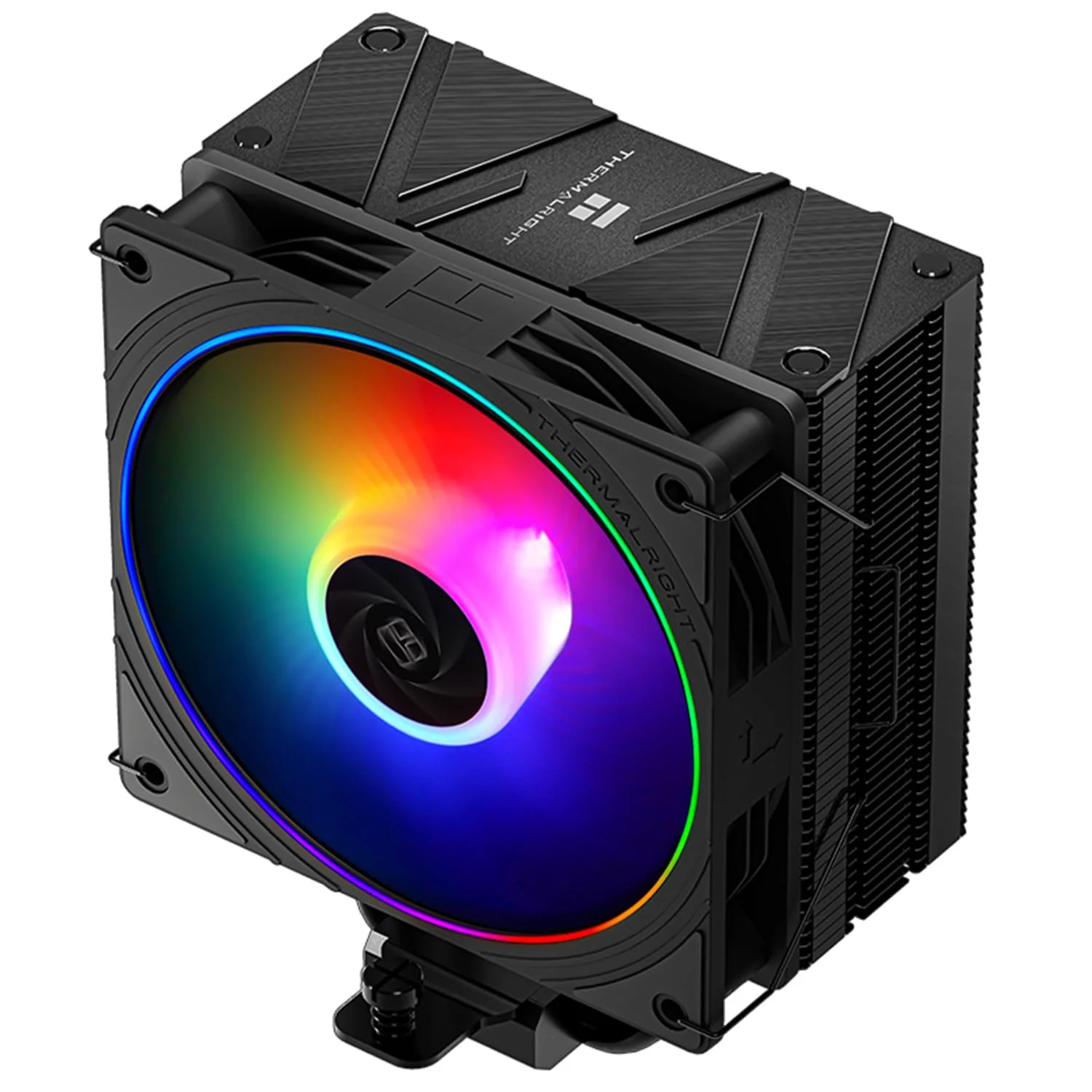 خنک کننده پردازنده Thermalright Assassin Spirit 120 EVO Black، فن 120 میلی متری PWM بی صدا ARGB، فناوری نسل چهارم AGHP، پشتیبانی از Intel LGA1700/1150/1151/1200، AMD AM4 AM5، خنک کننده کامپیوتر