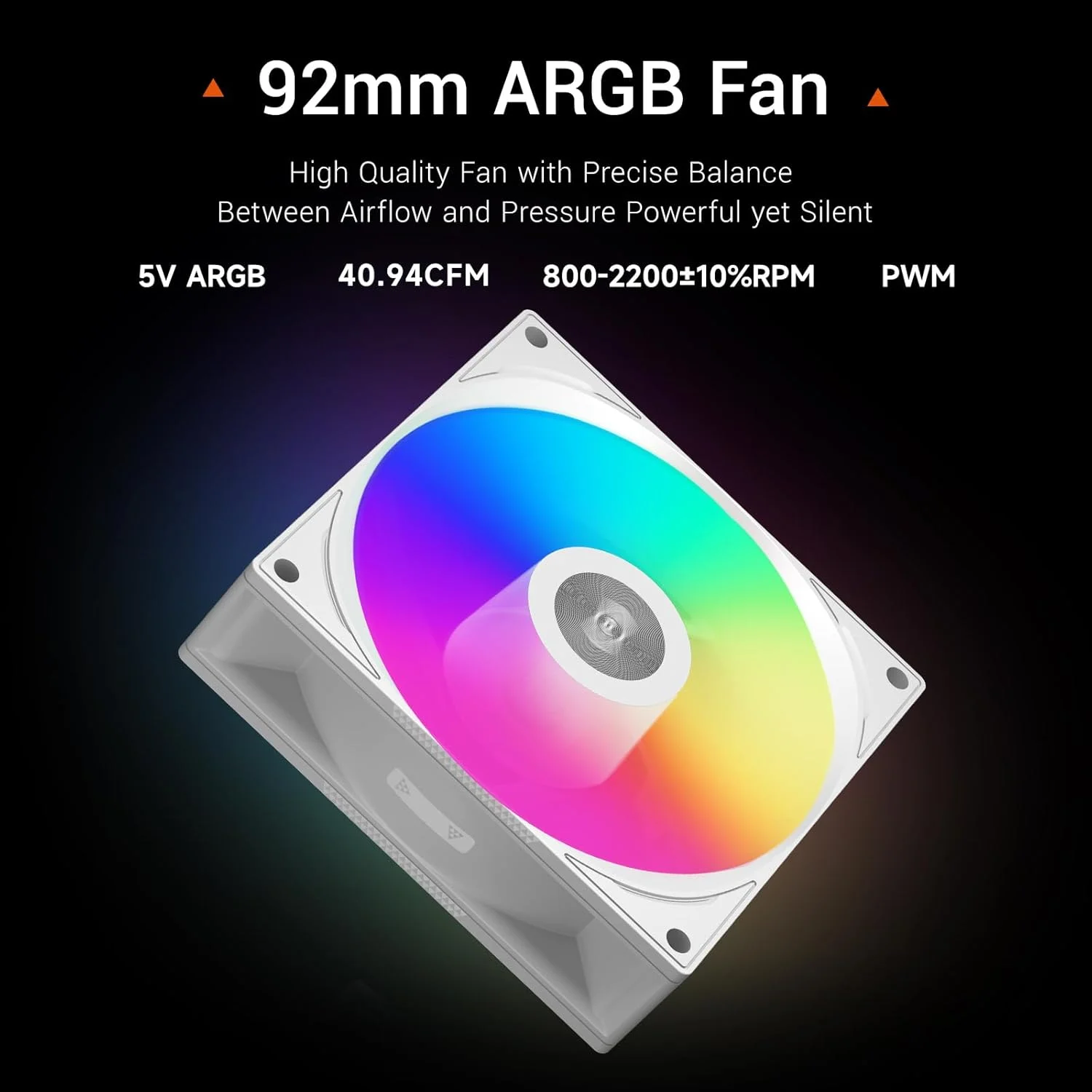 خنک کننده پردازنده بادی PCCOOLER CPS R400 ARGB، دارای 4 لوله حرارتی نسل جدید، فن 92 میلی متری ARGB با کنترل PWM با سرعت 2200 دور در دقیقه، توان حرارتی 180 وات، برای AMD AM4/AM5/Intel LGA 115X/1200/1700/18XX سفید